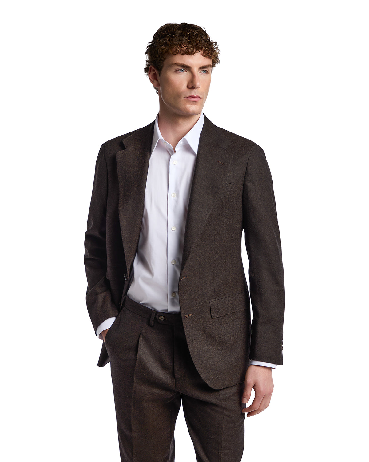 Milano flannel jacket in dark brown Rugby Drago