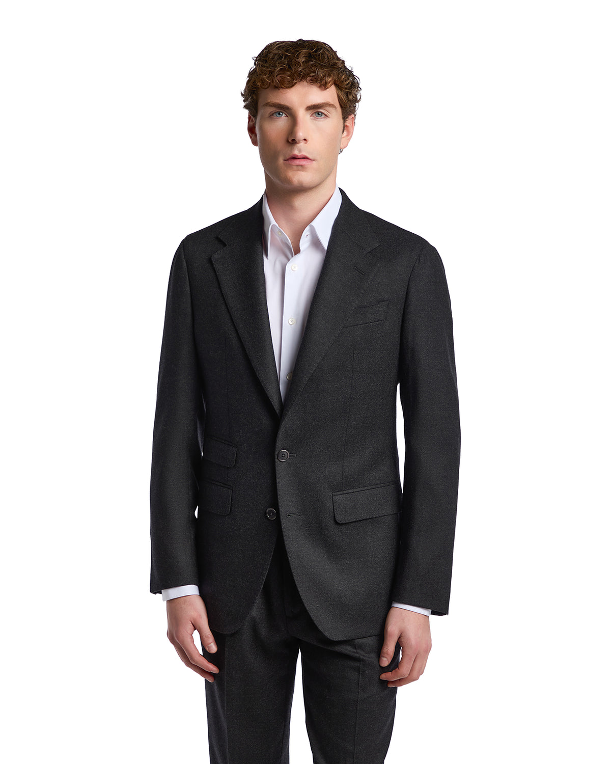 Milano charcoal Drago flannel rugby jacket