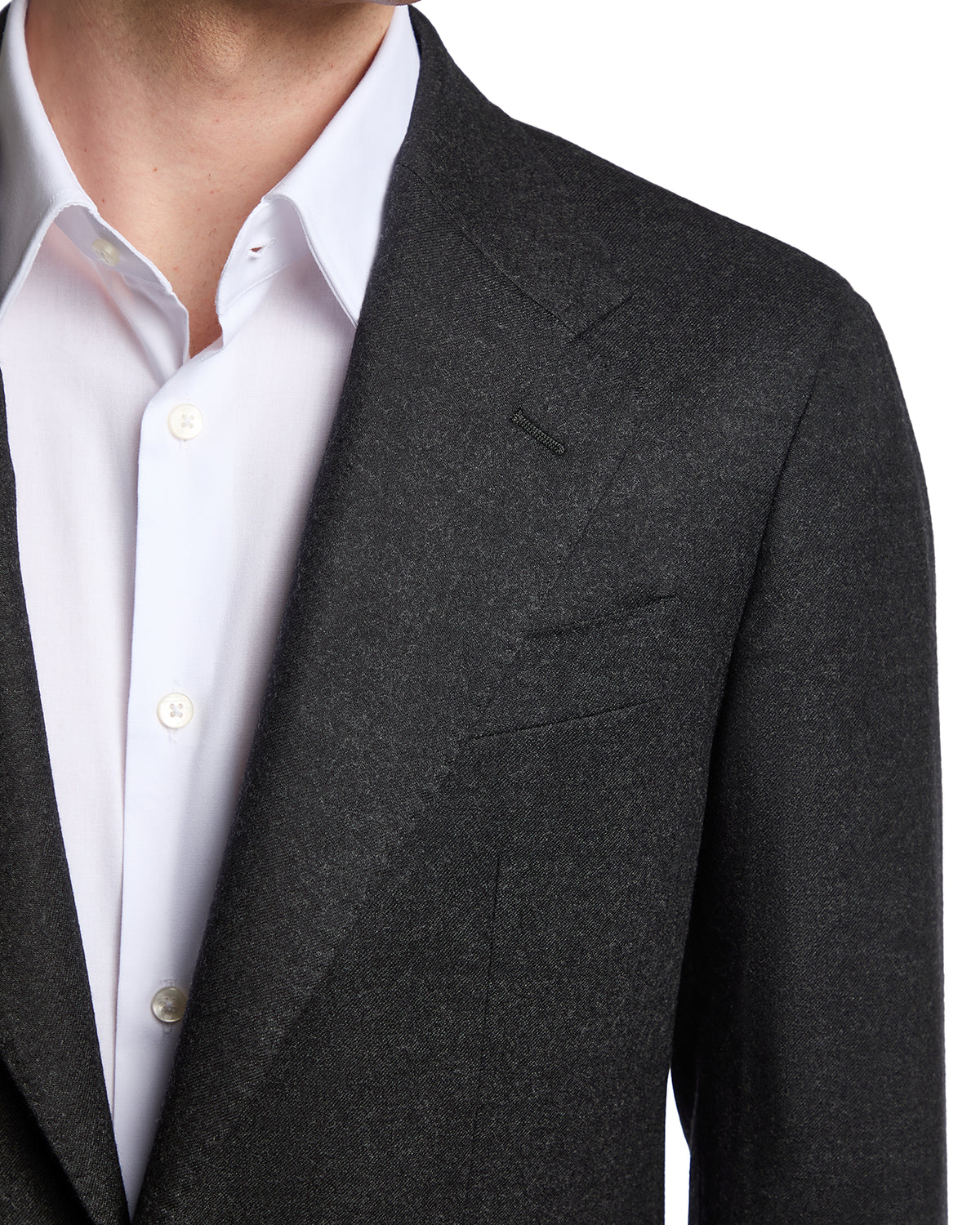 Milano charcoal Drago flannel rugby jacket