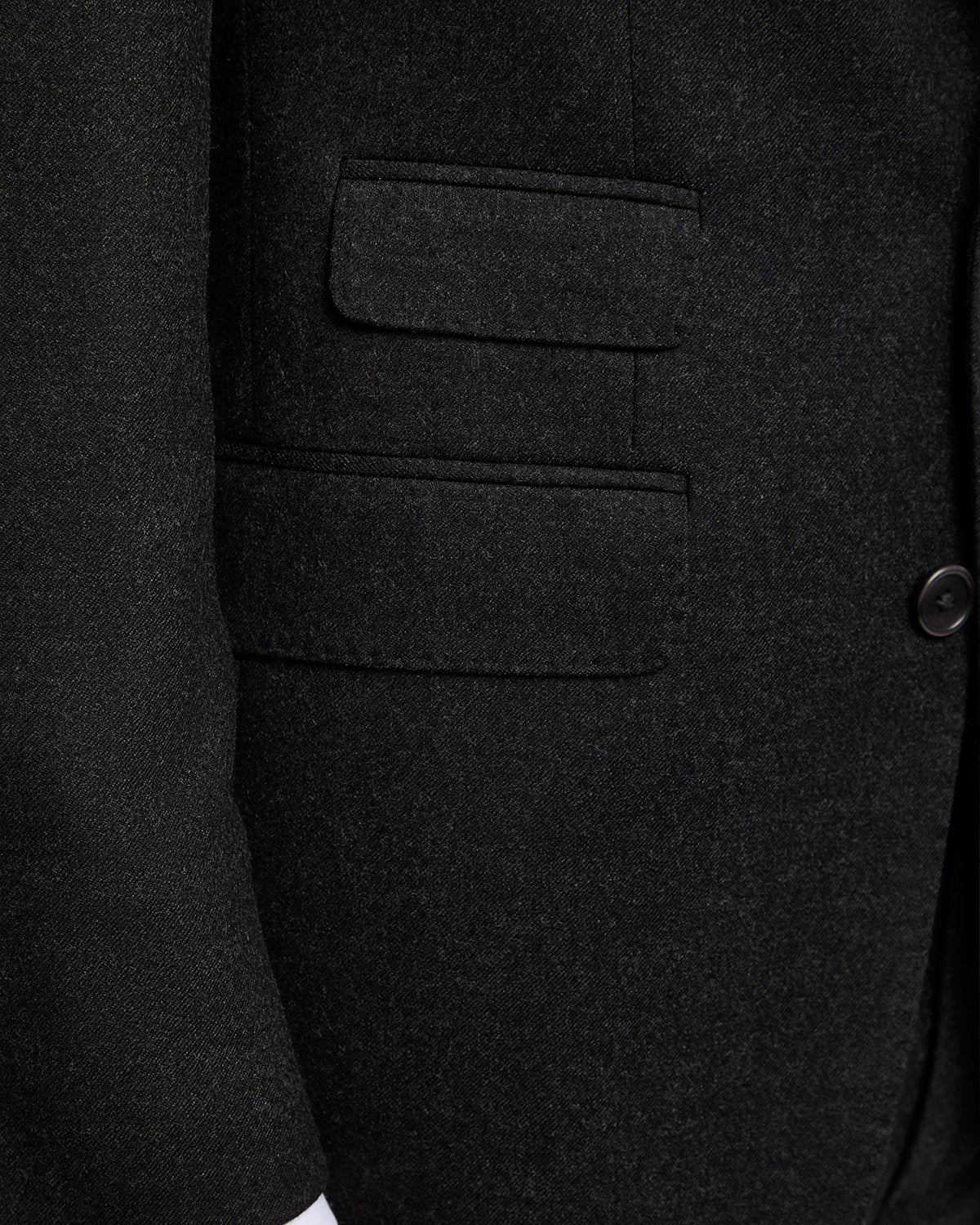 Milano charcoal Drago flannel rugby jacket