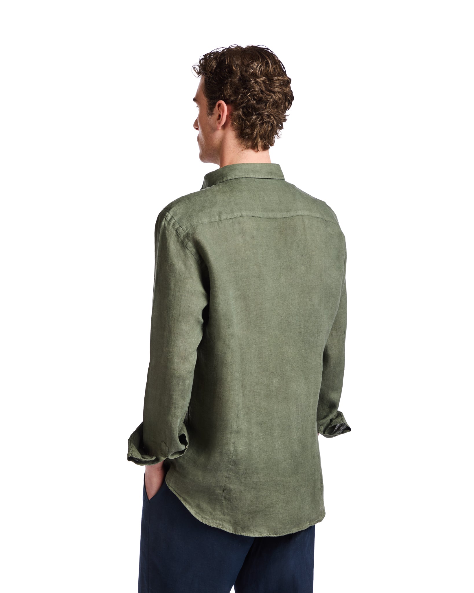 Montecarlo shirt in pure military linen