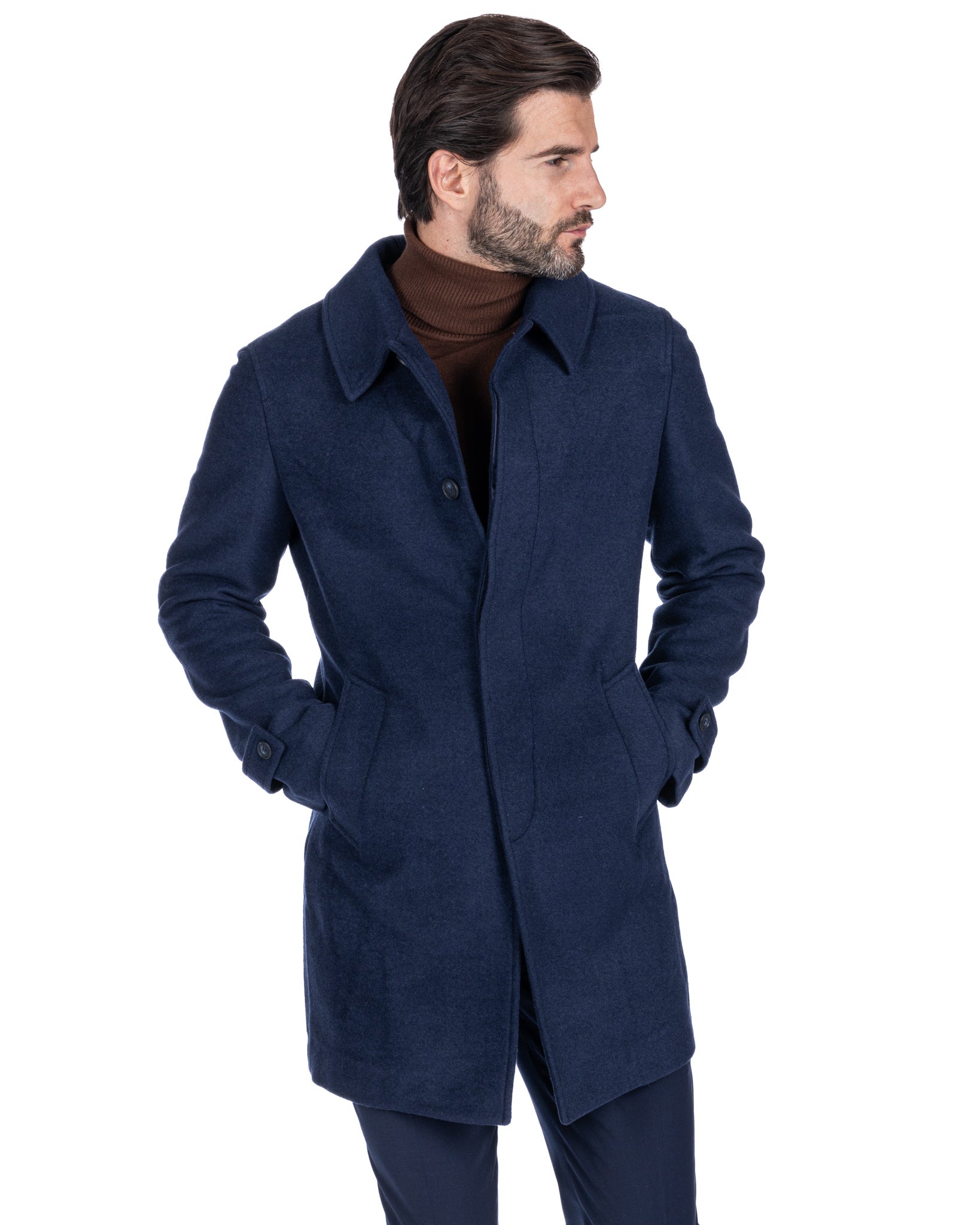 Jean - blue single-breasted coat