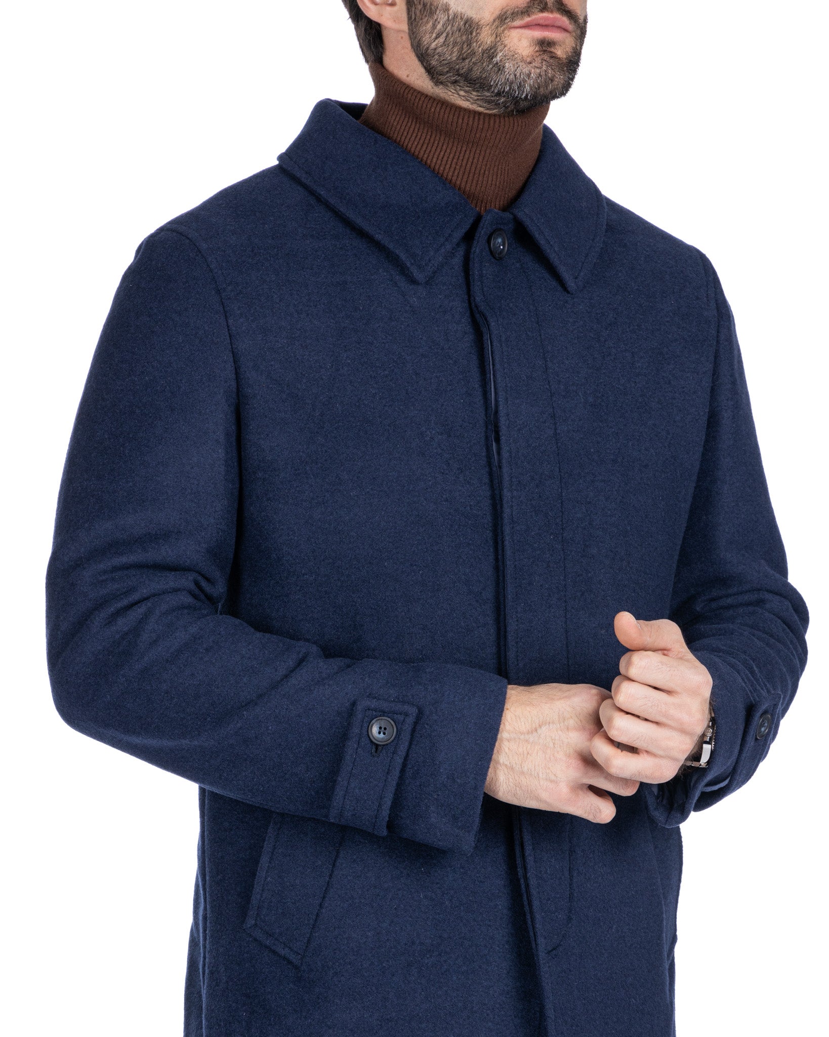 Jean - blue single-breasted coat