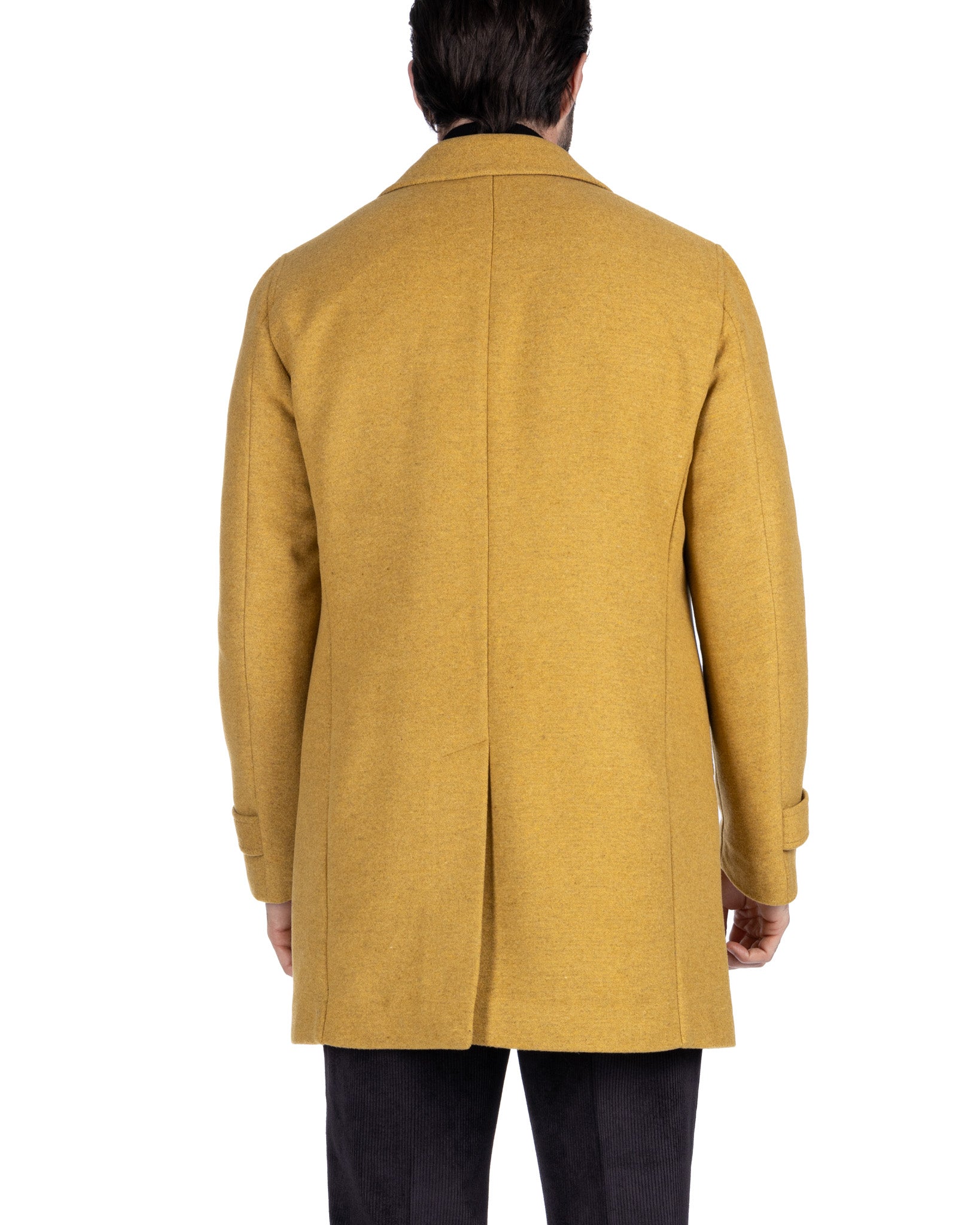 Philippe - mustard single-breasted coat