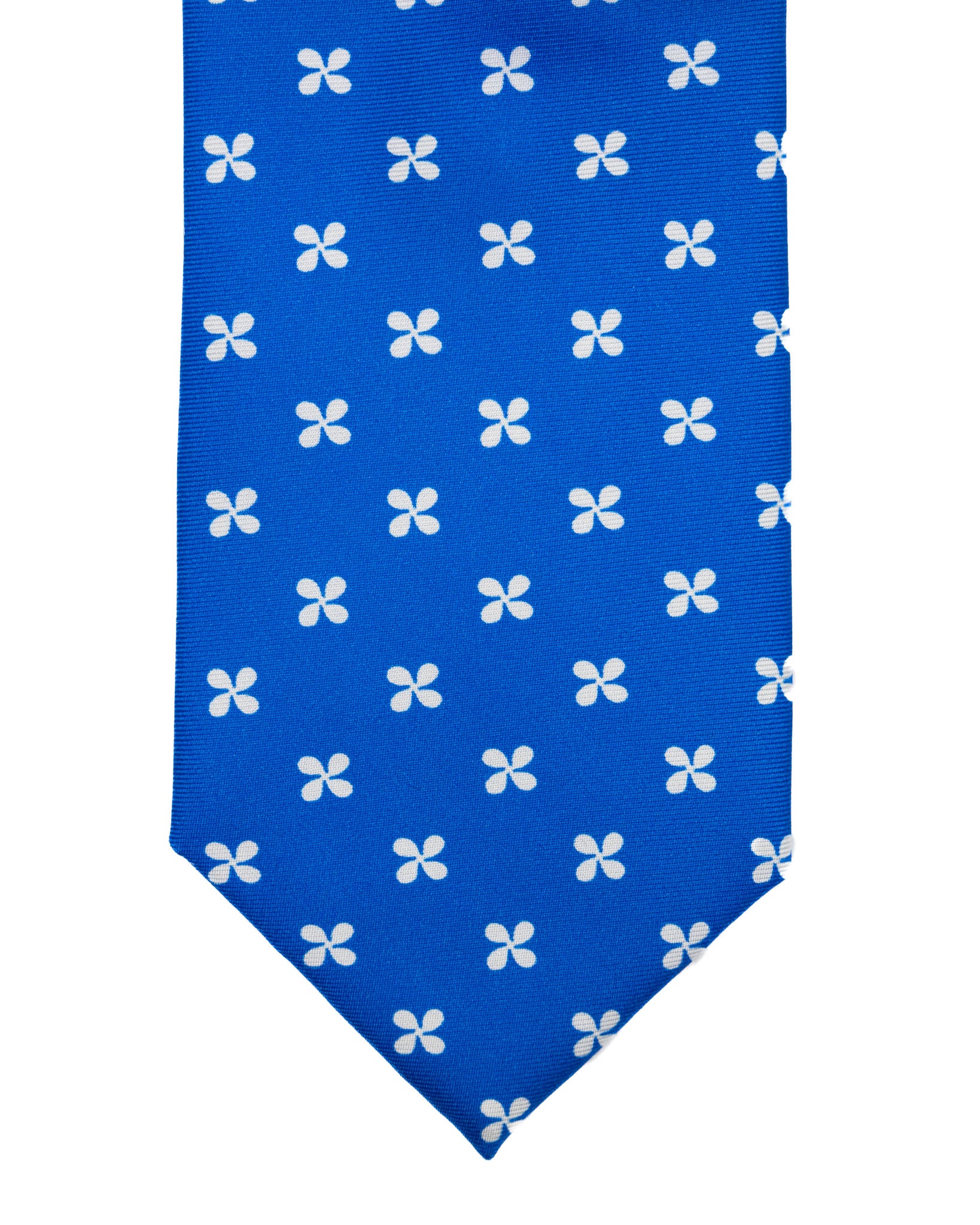 Tie - in light blue silk with flower print