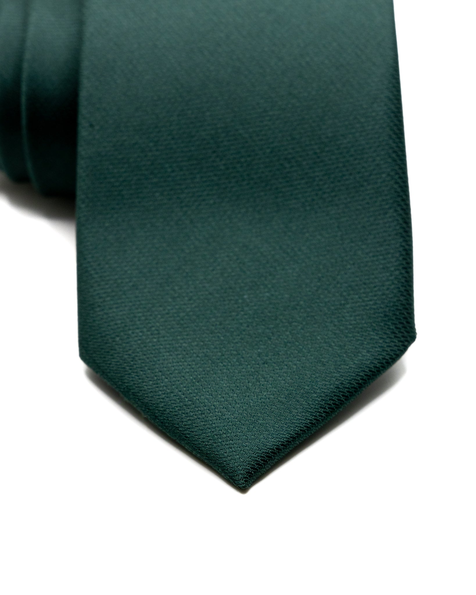 Cravate - en soie tissée verte