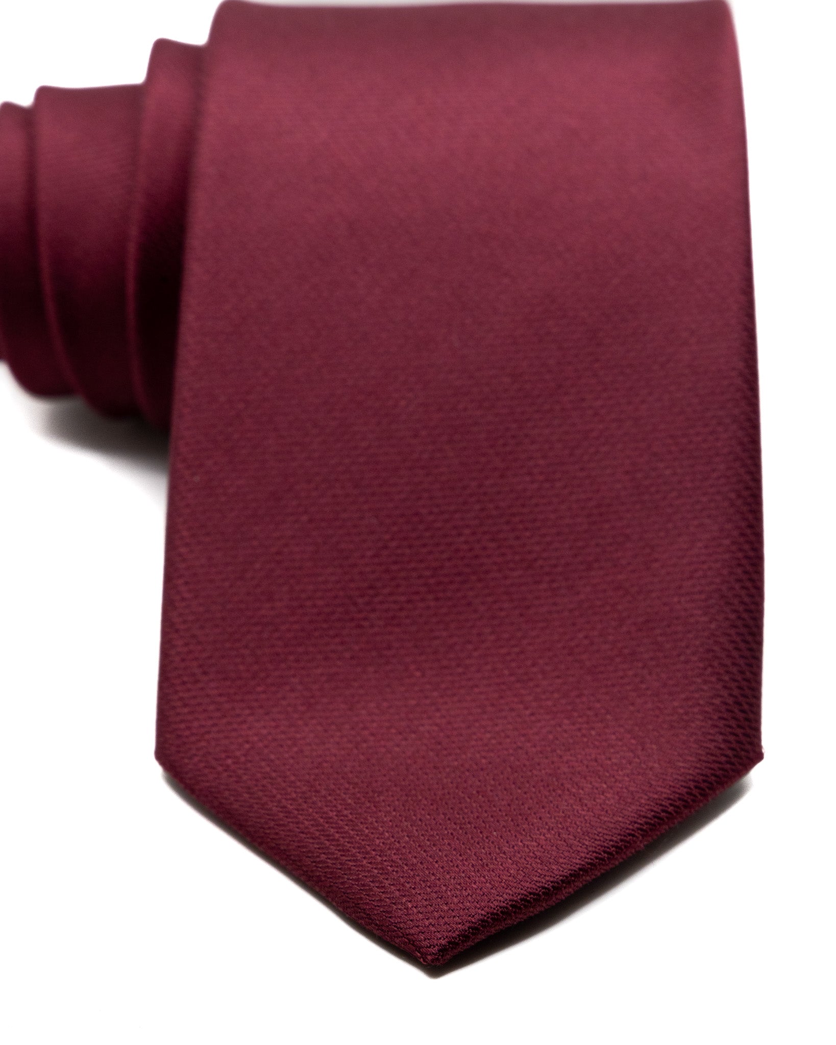Cravatta - in seta armaturata bordeaux