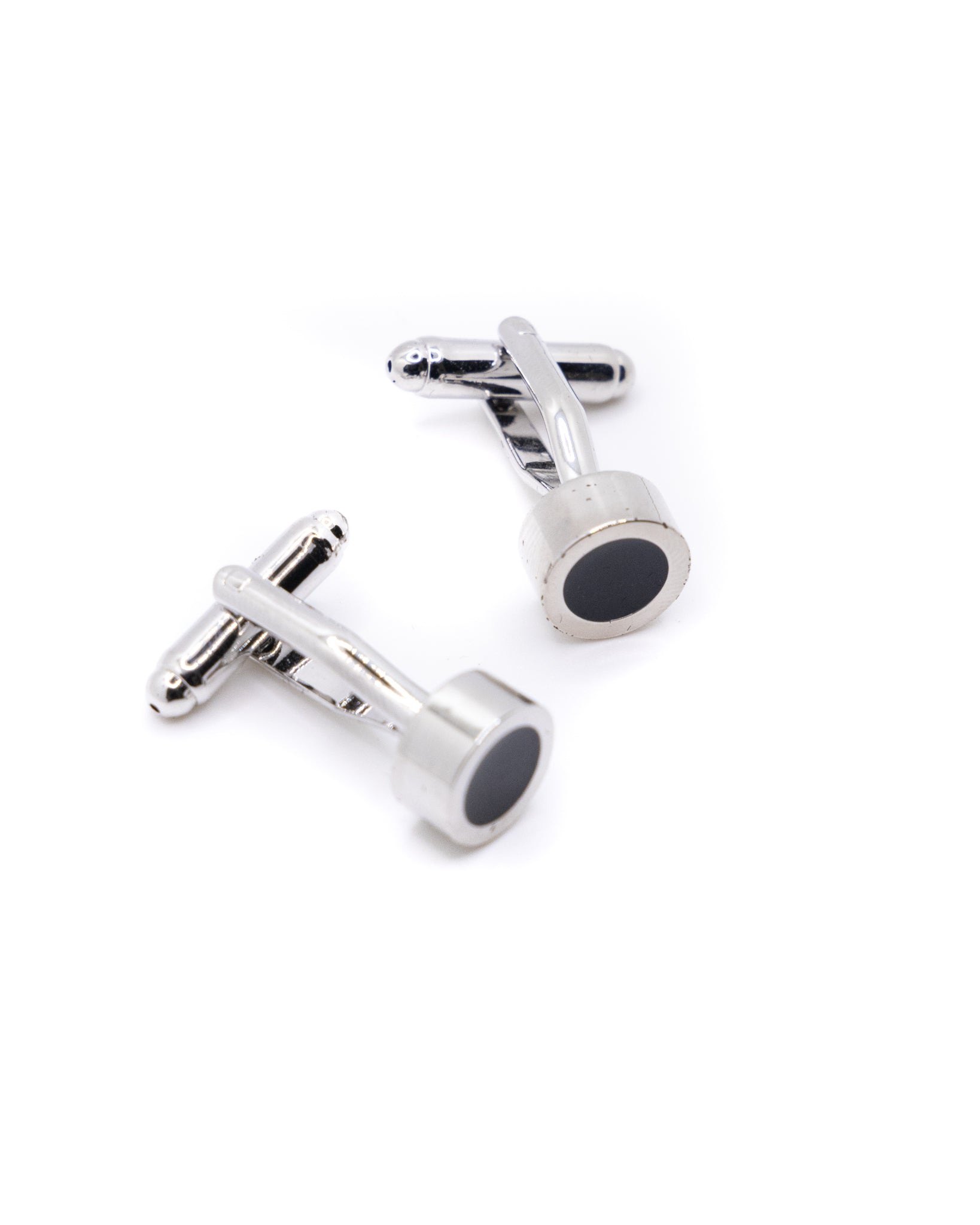 Visconti - silver and black cufflinks