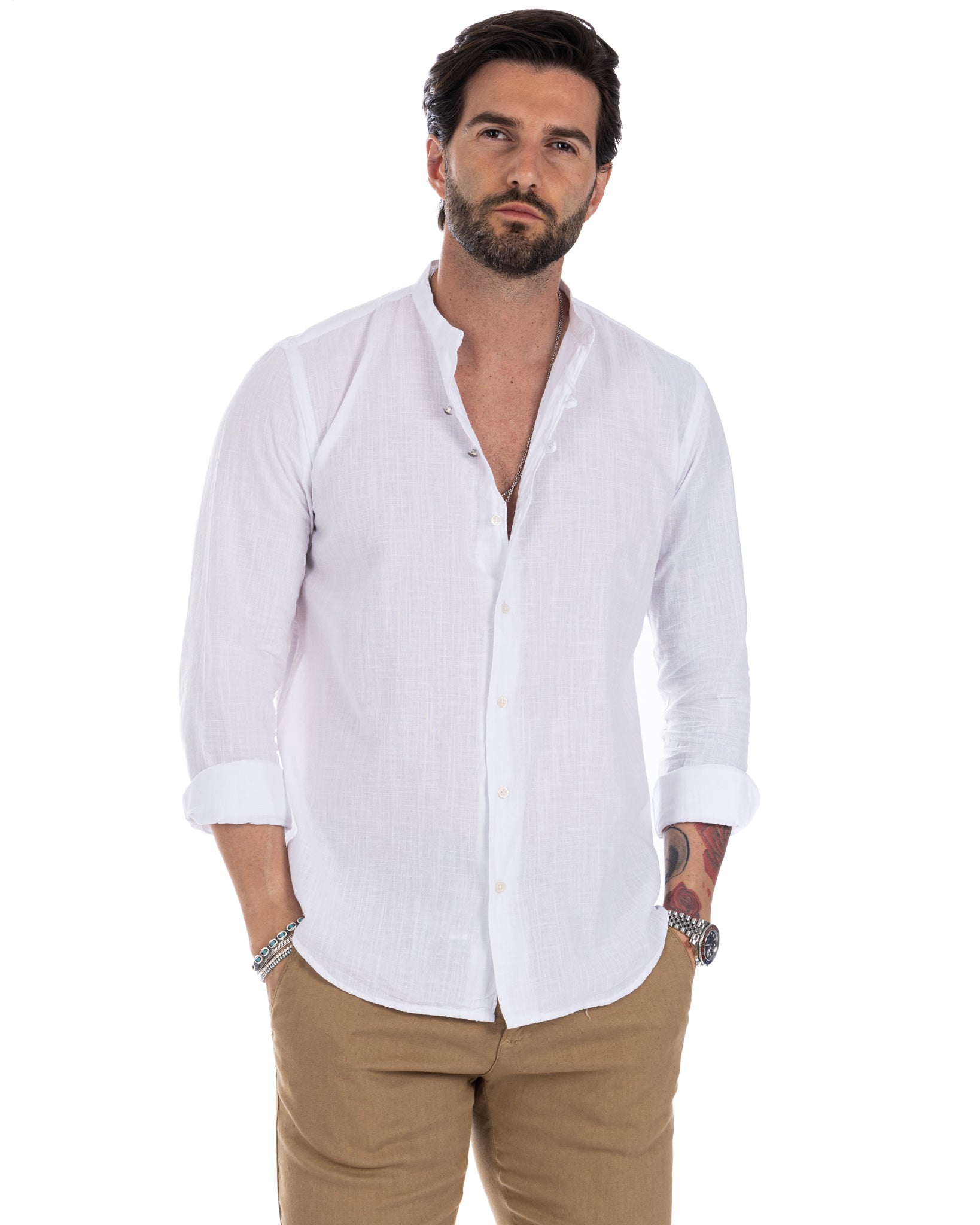 Hyeres - white Korean cotton shirt