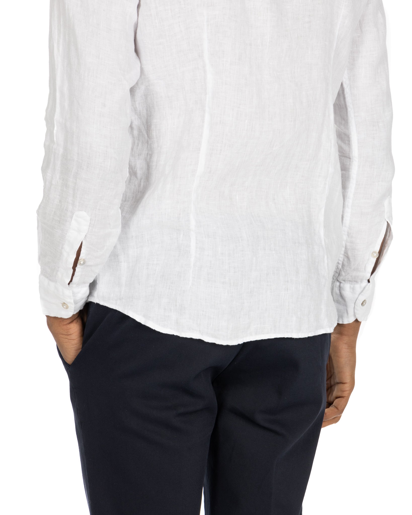 Montecarlo - chemise en pur lin blanc