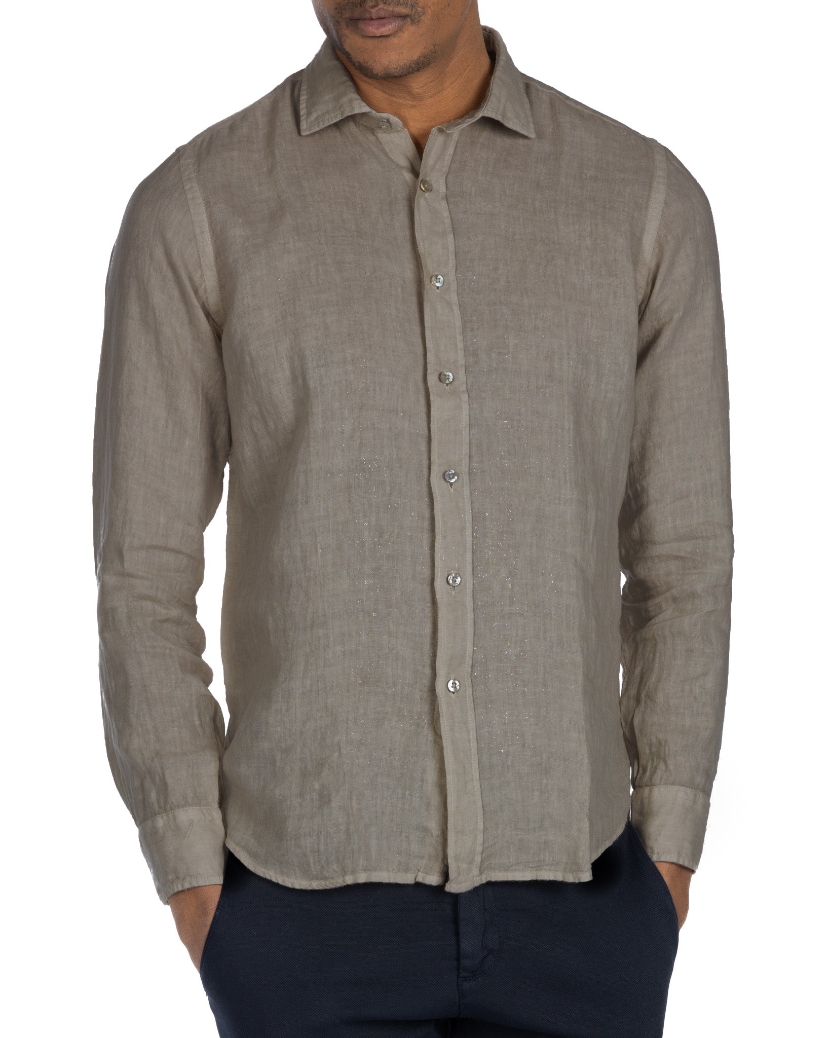 Montecarlo - chemise pur lin beige