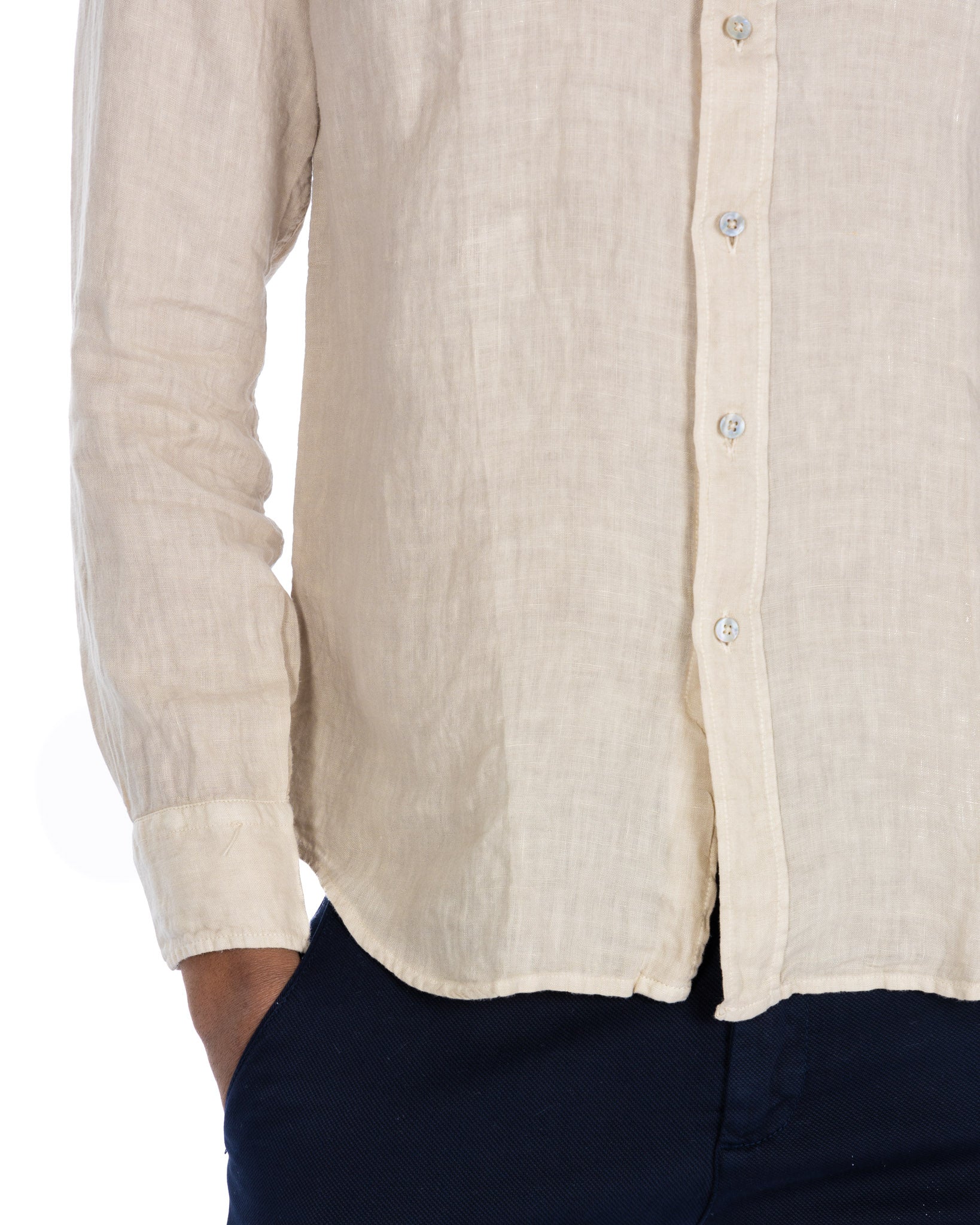 Montecarlo - chemise pur lin beige