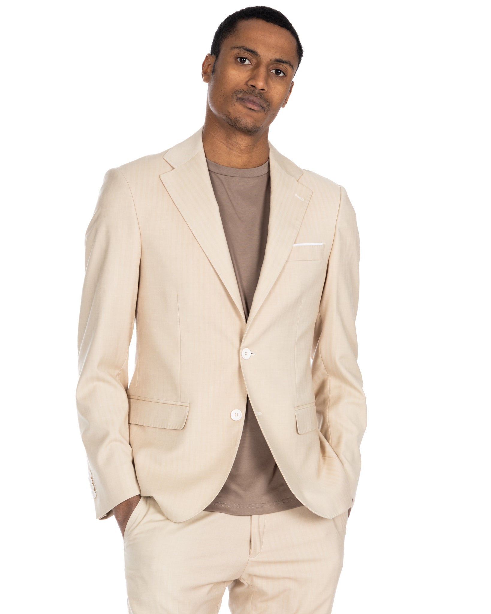 Paris - light beige solaro single-breasted suit
