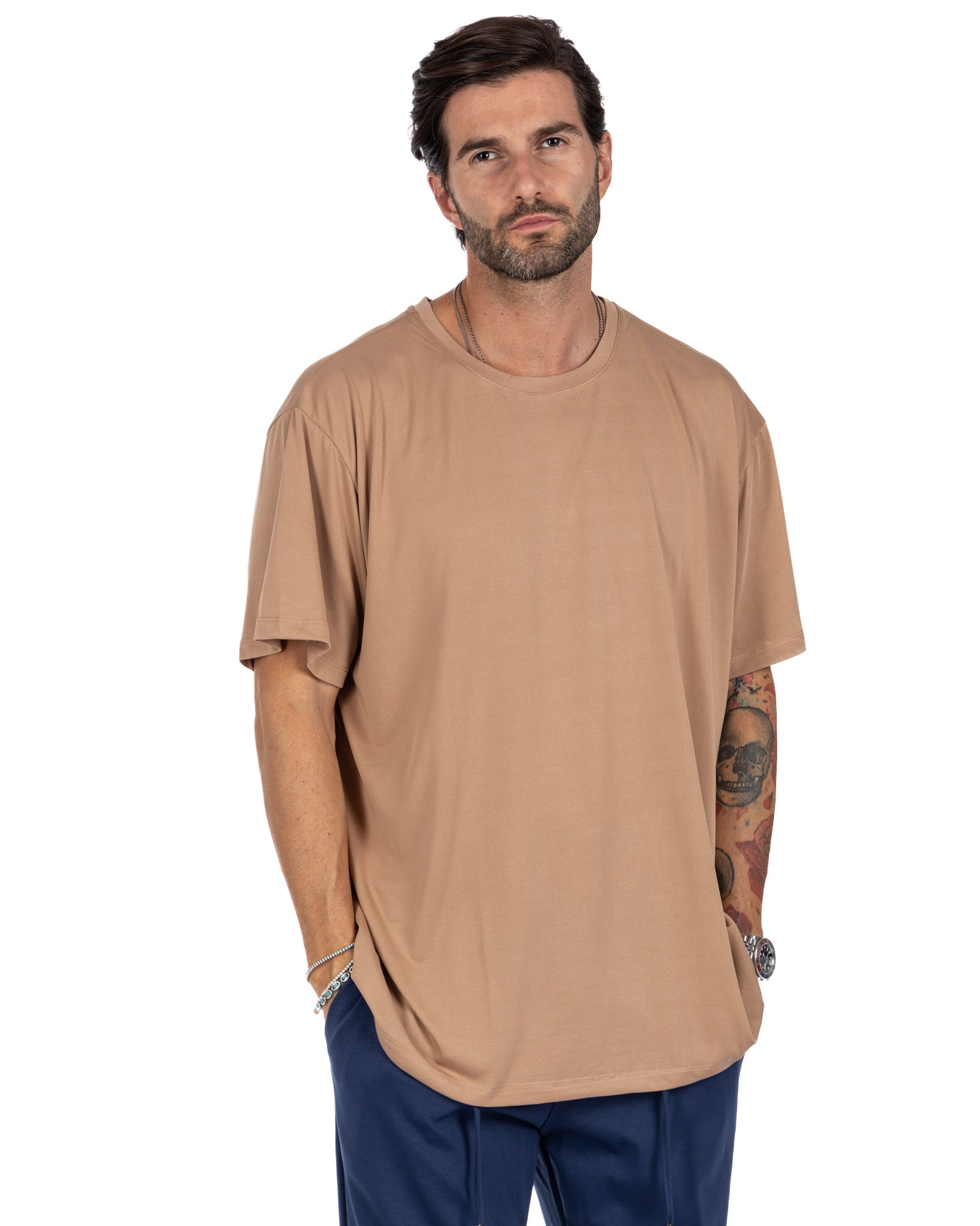 Owen - t-shirt beige oversize