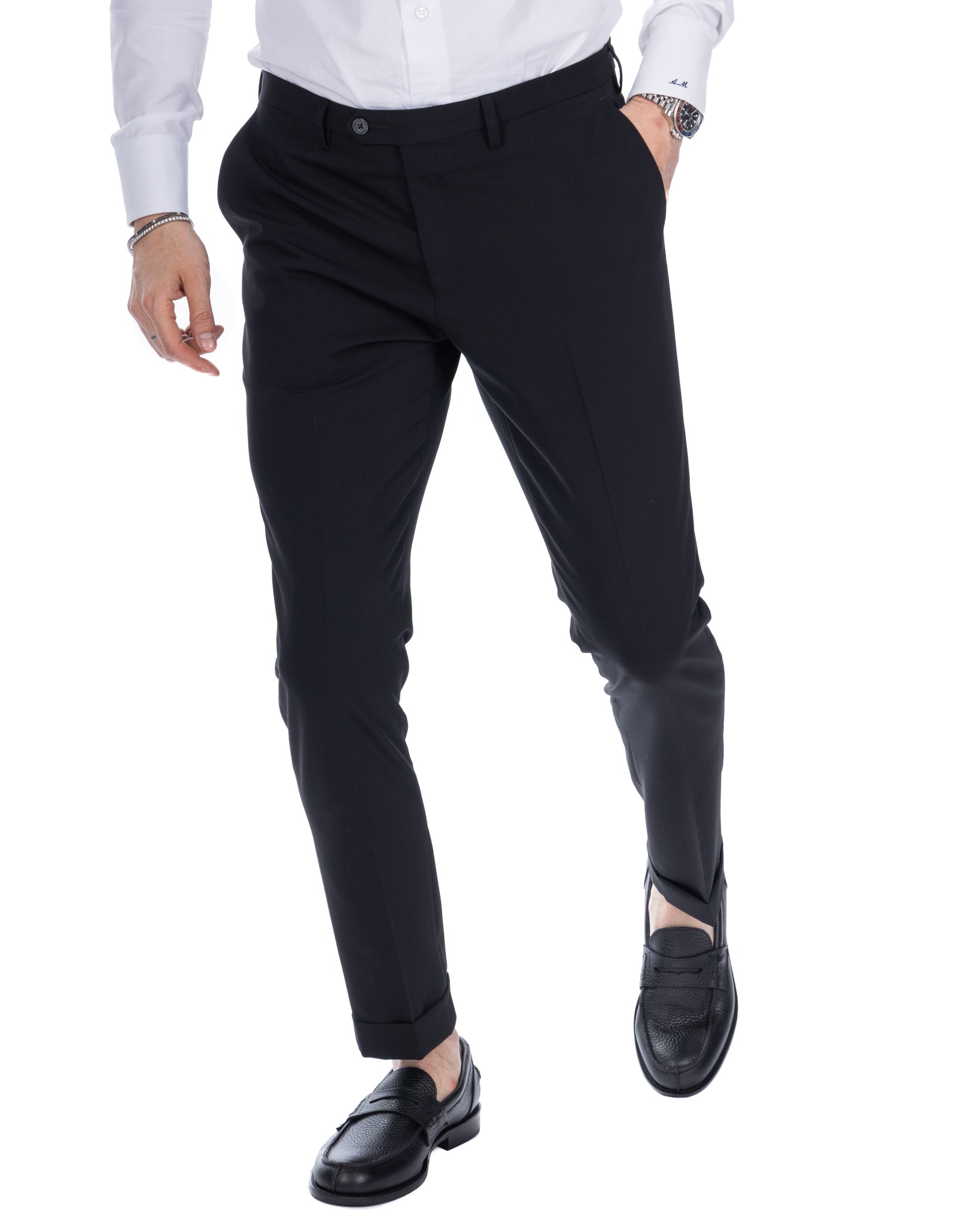 Brema - pantalon basique noir