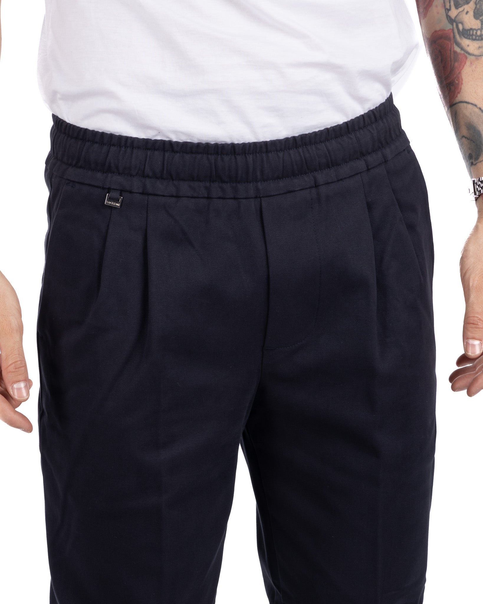 Larry - pantalon en coton noir