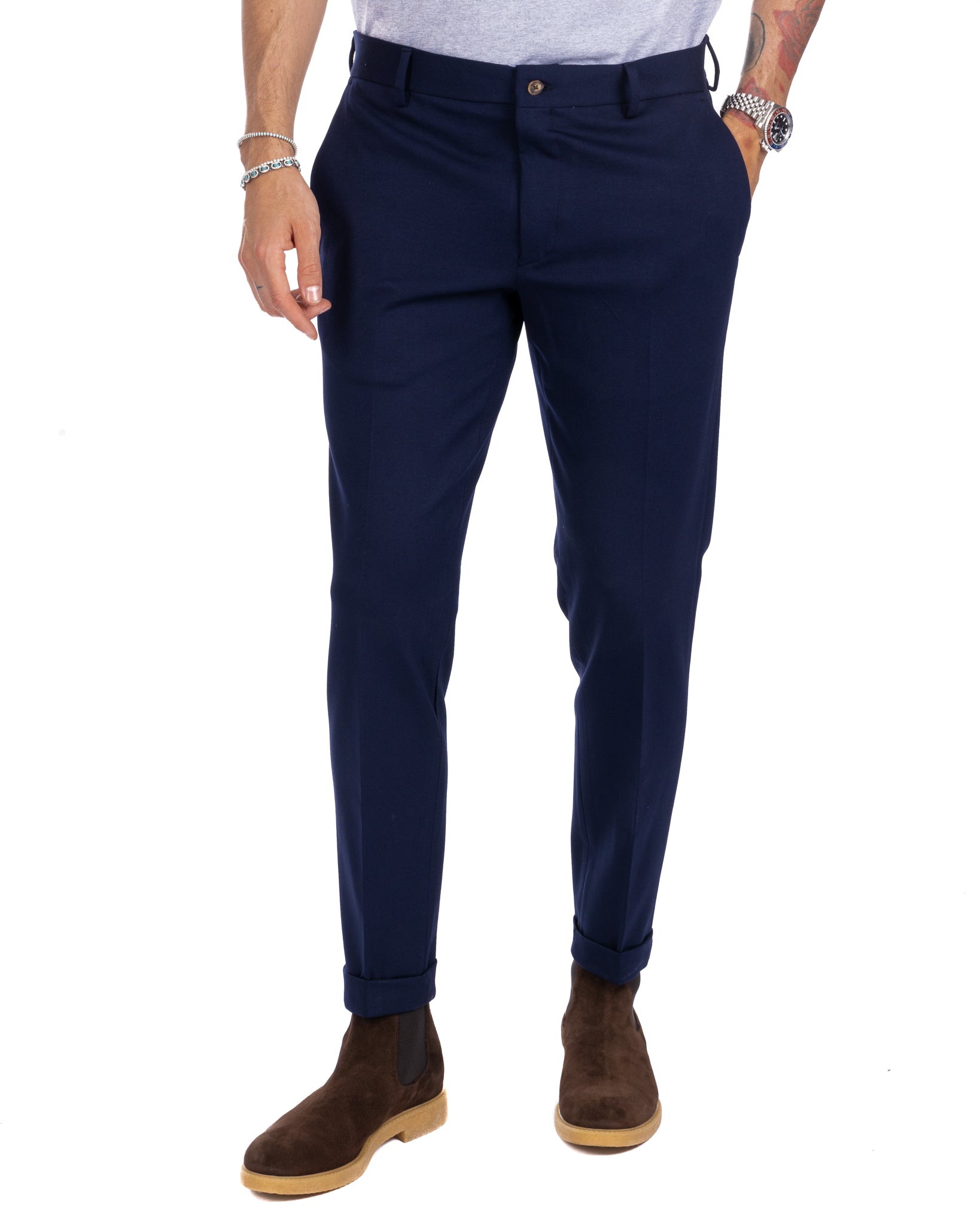 Mustang - blue basic trousers