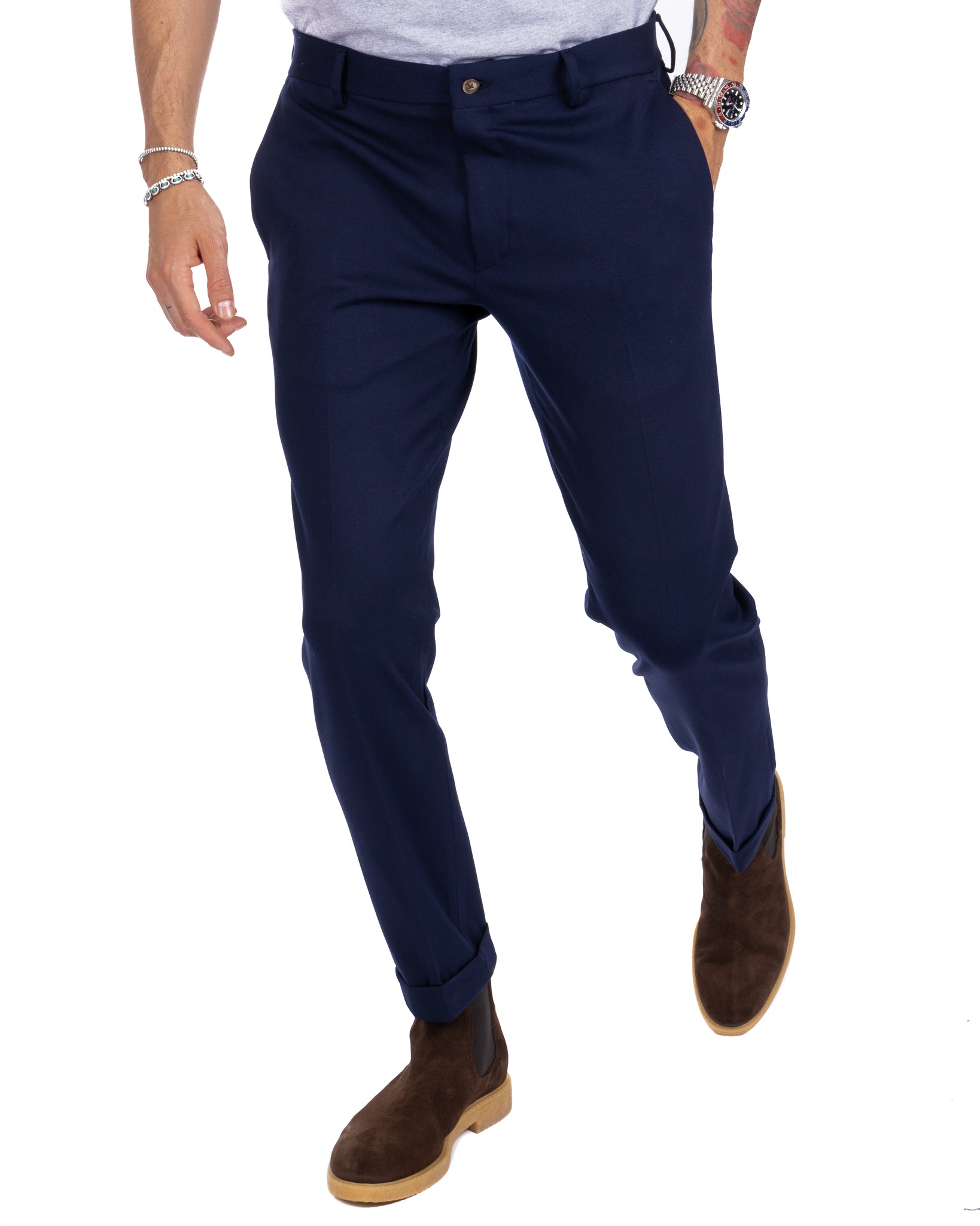 Mustang - pantalone basic blu