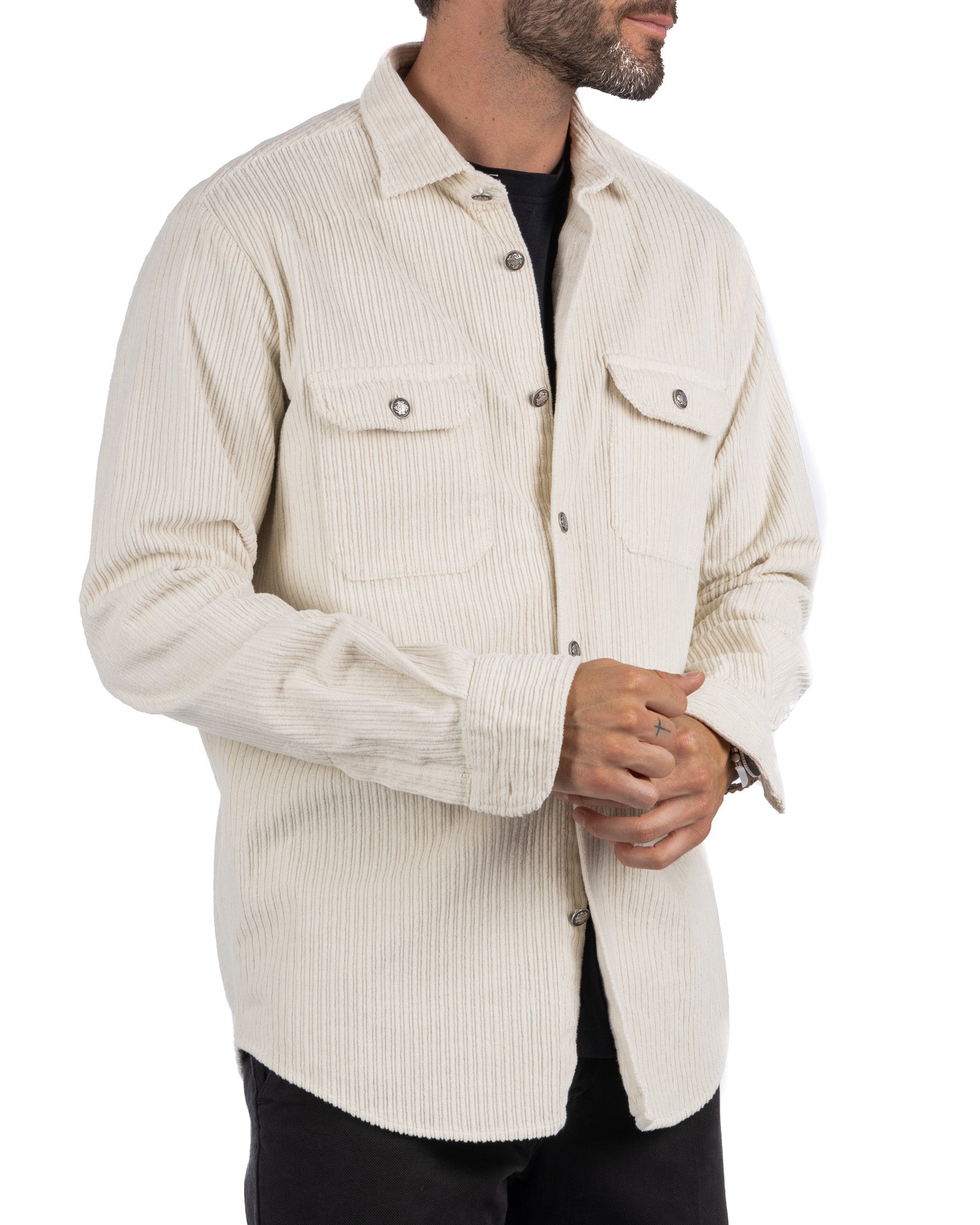 Dubhe - cream velvet shirt