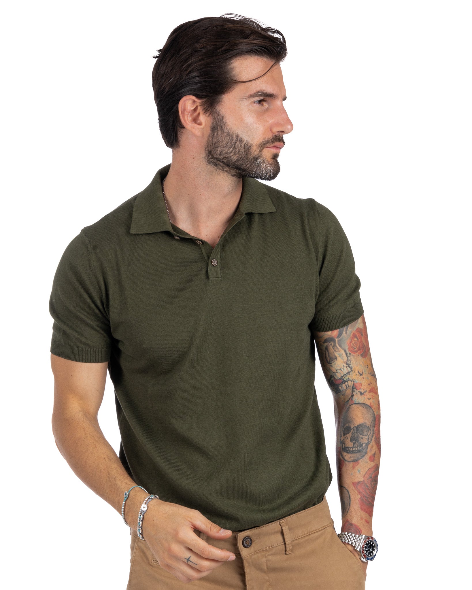 Roger - military knit polo
