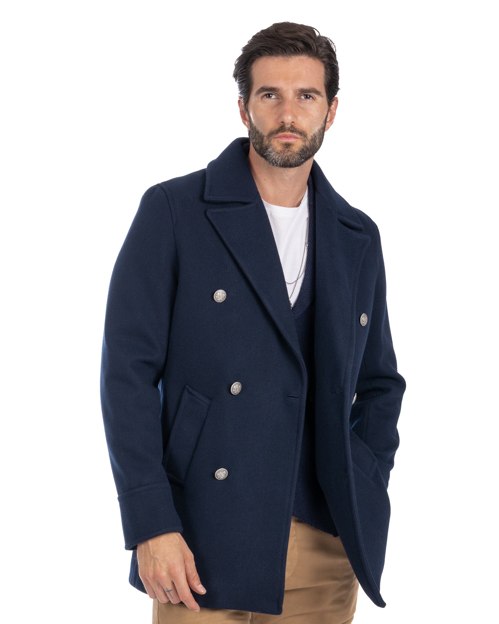 David - blue 3/4 coat