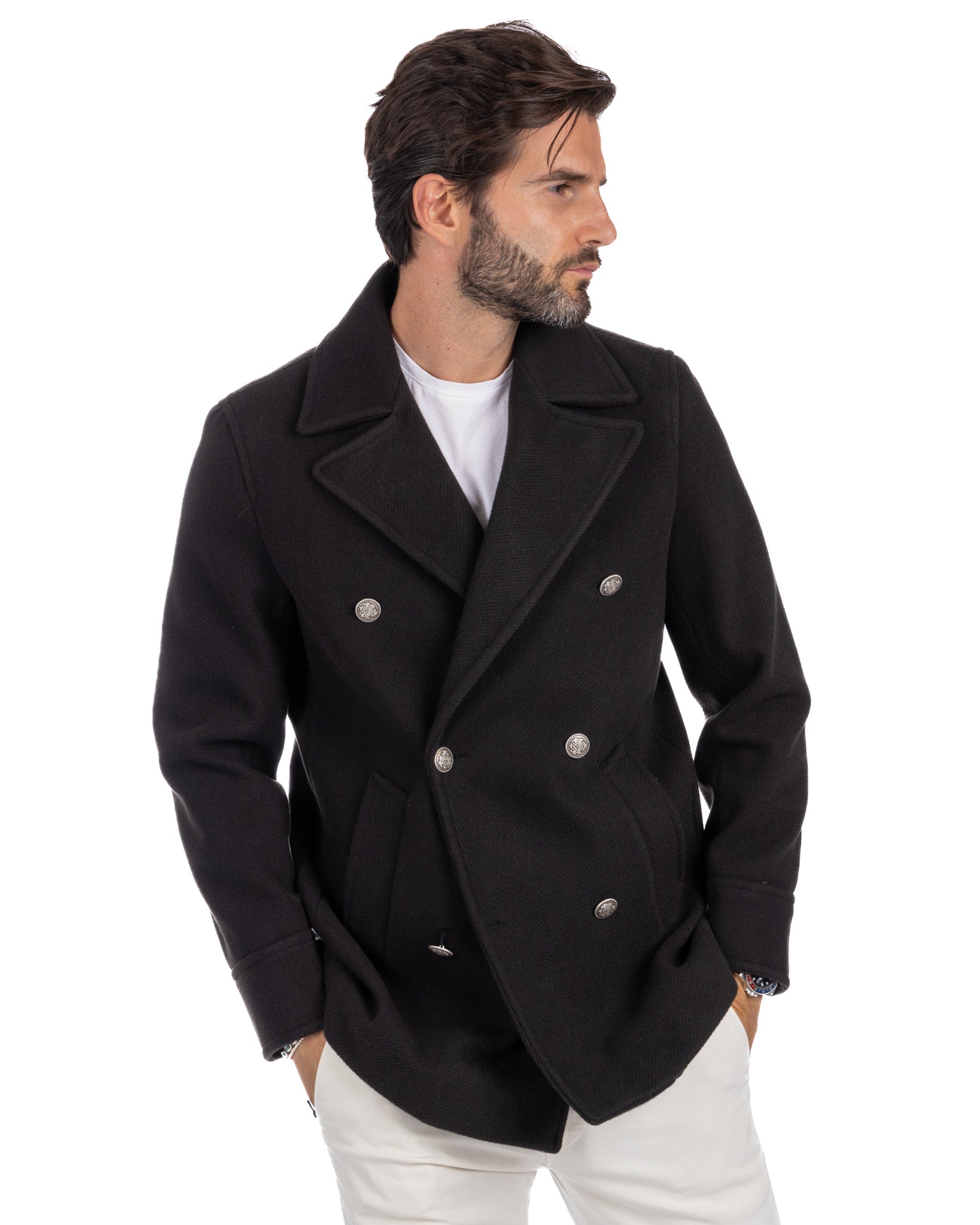 David - manteau 3/4 noir