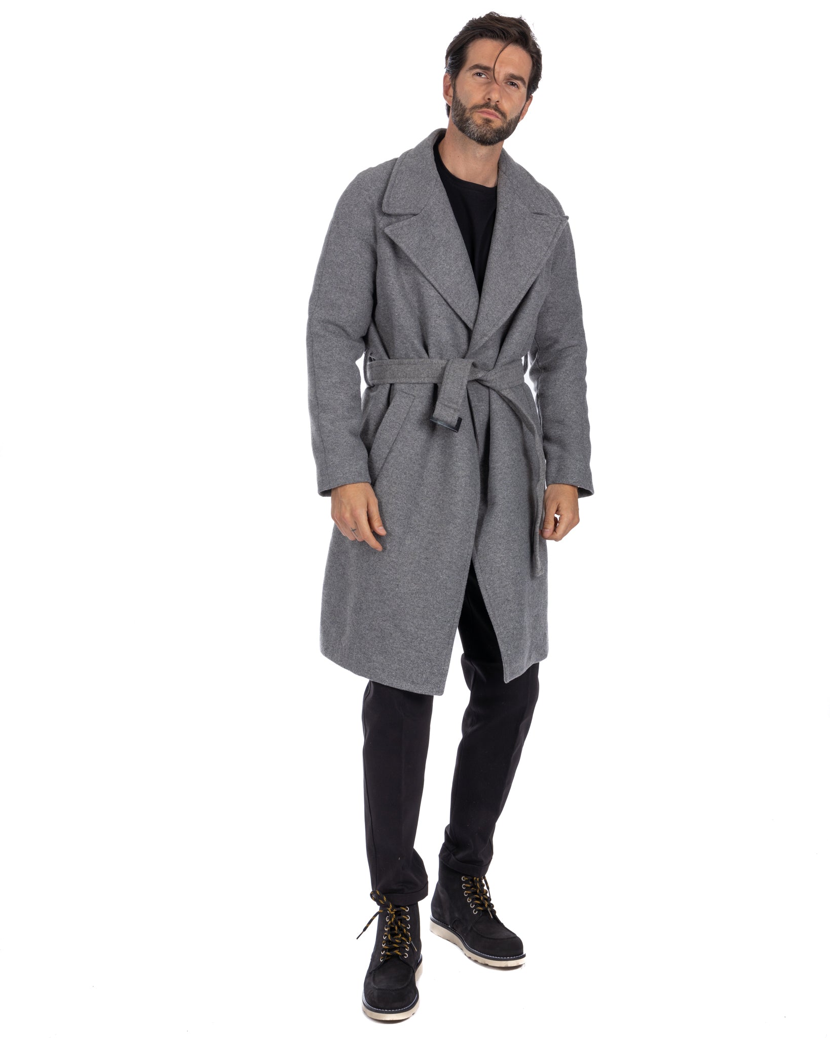 Claude - cappotto vestaglia grigio chiaro
