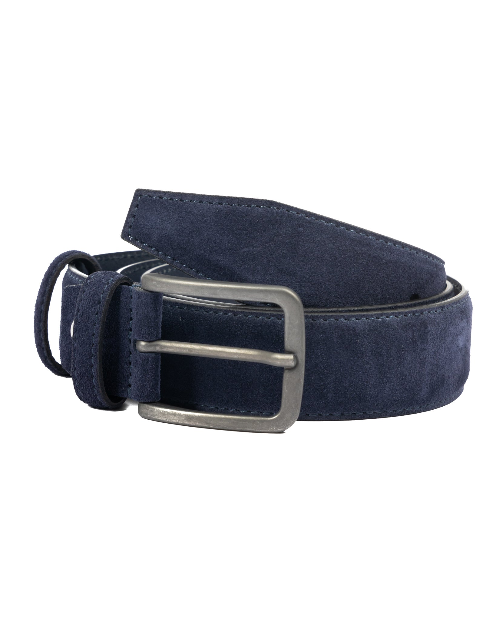 Cortona - ceinture en daim bleu