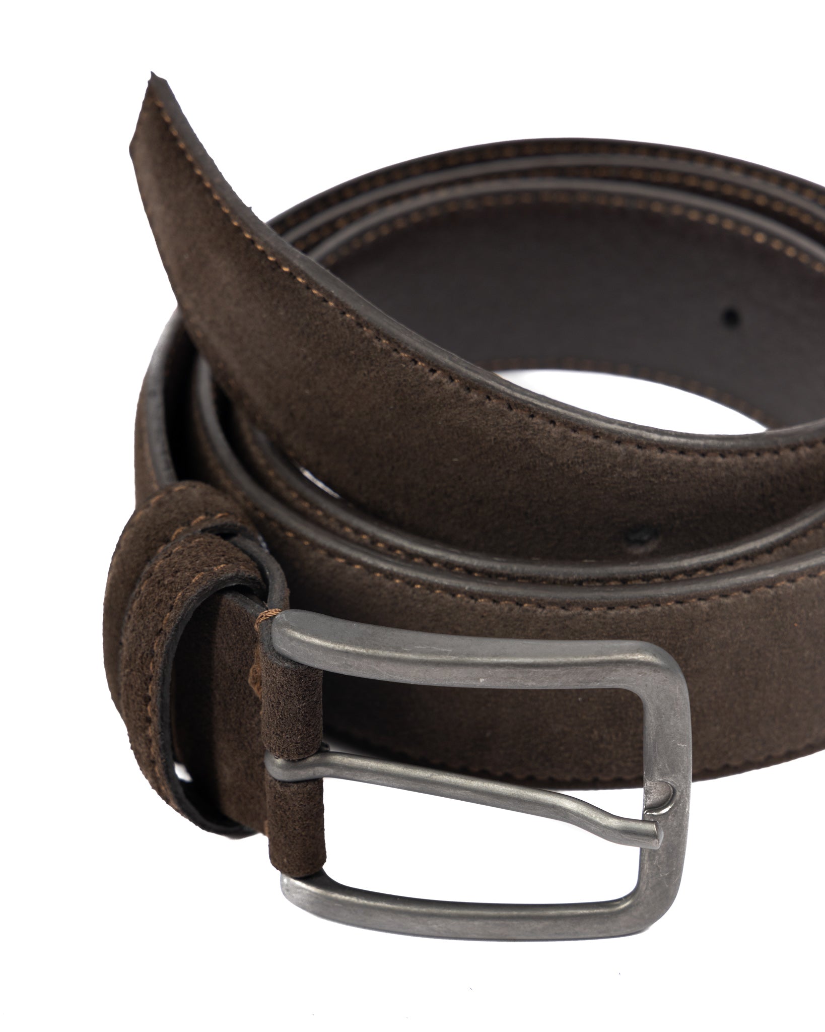 Cortona - dark brown suede belt