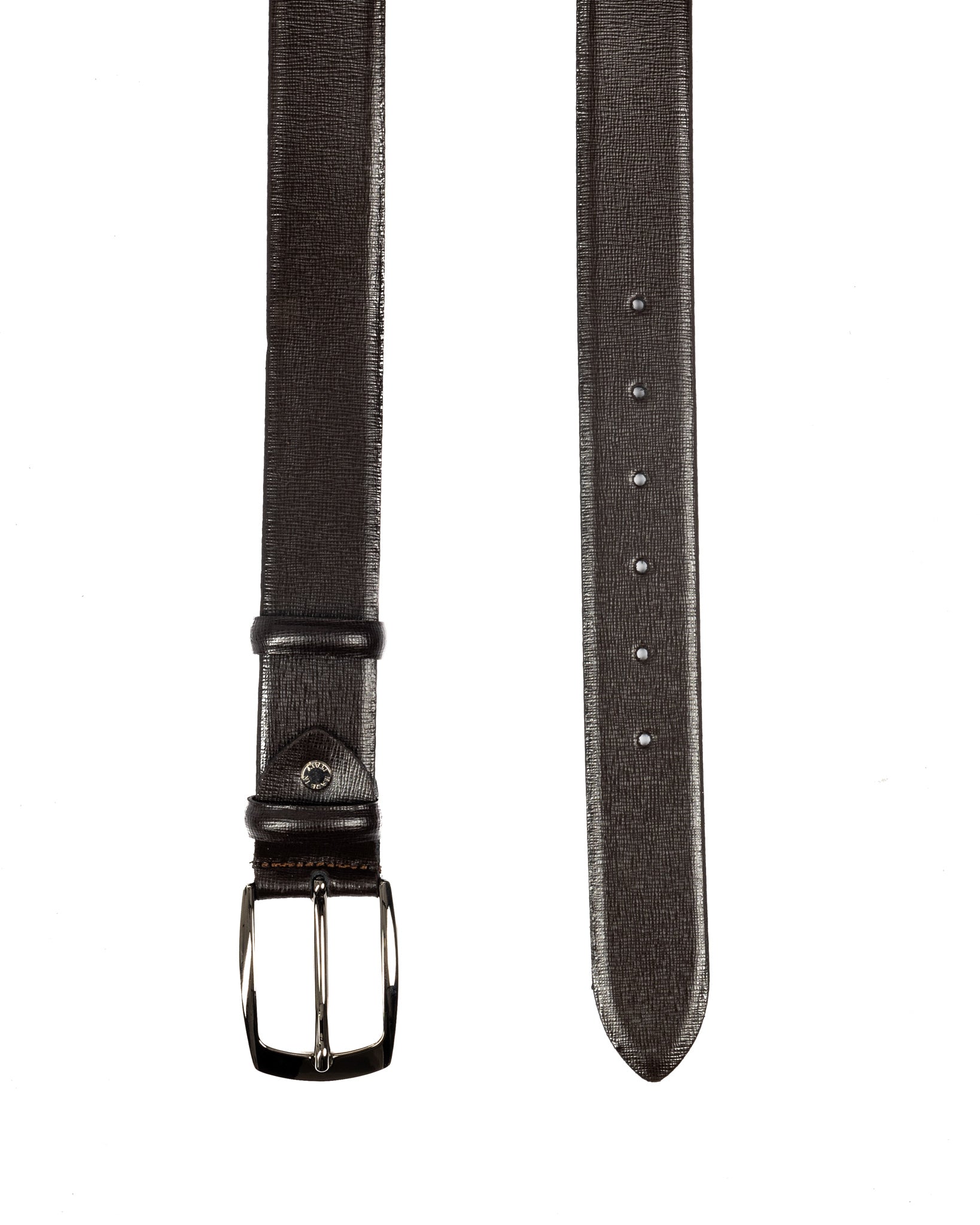 Capalbio - dark brown saffiano leather belt