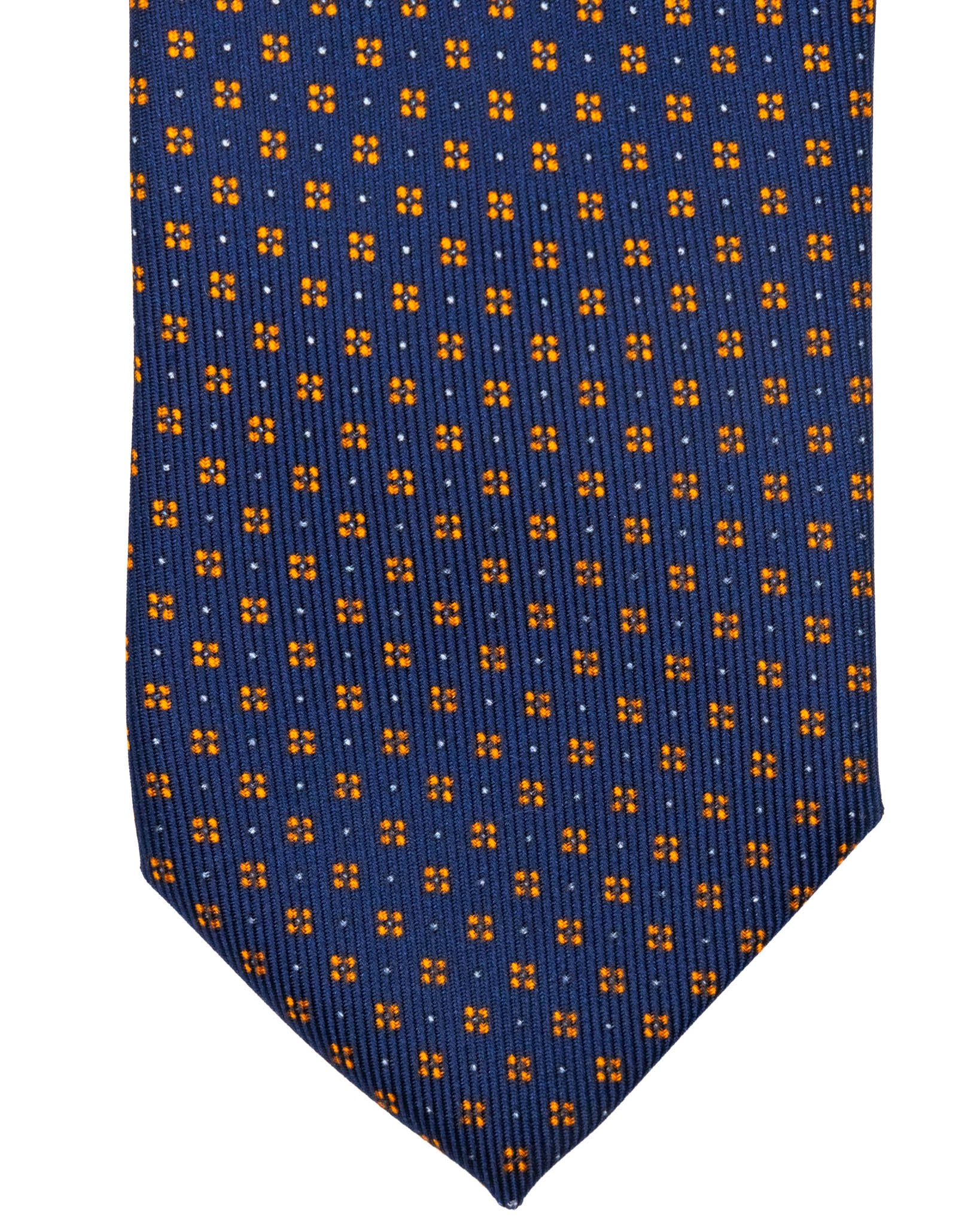 Tie - in blue woven silk