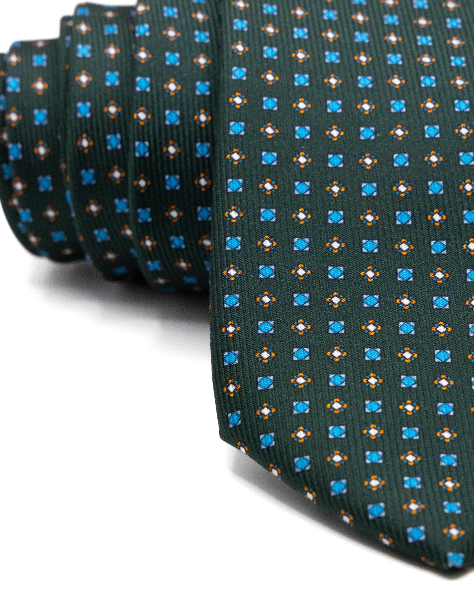 Tie - in blue woven silk