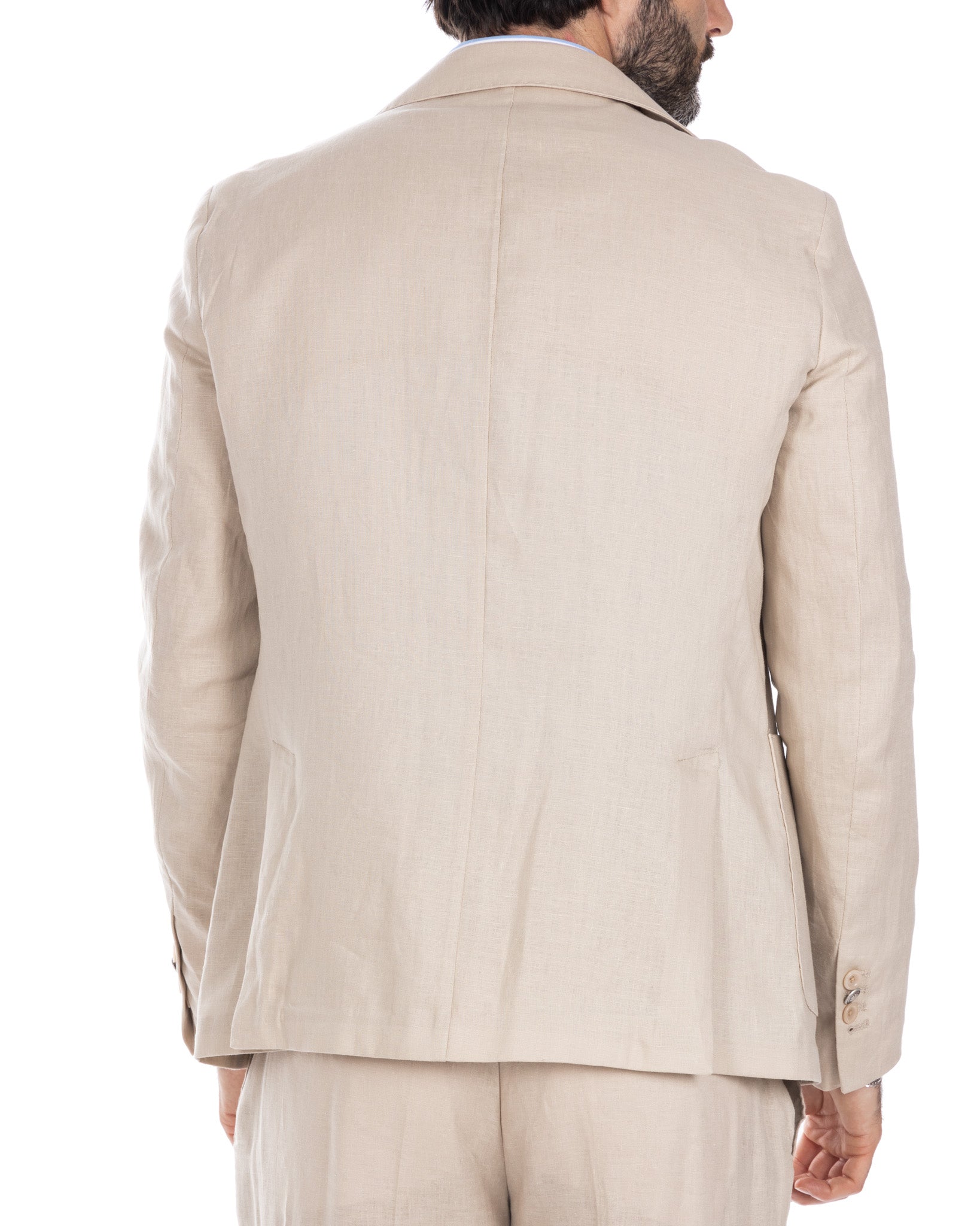 Bosa - single-breasted pure linen twine jacket