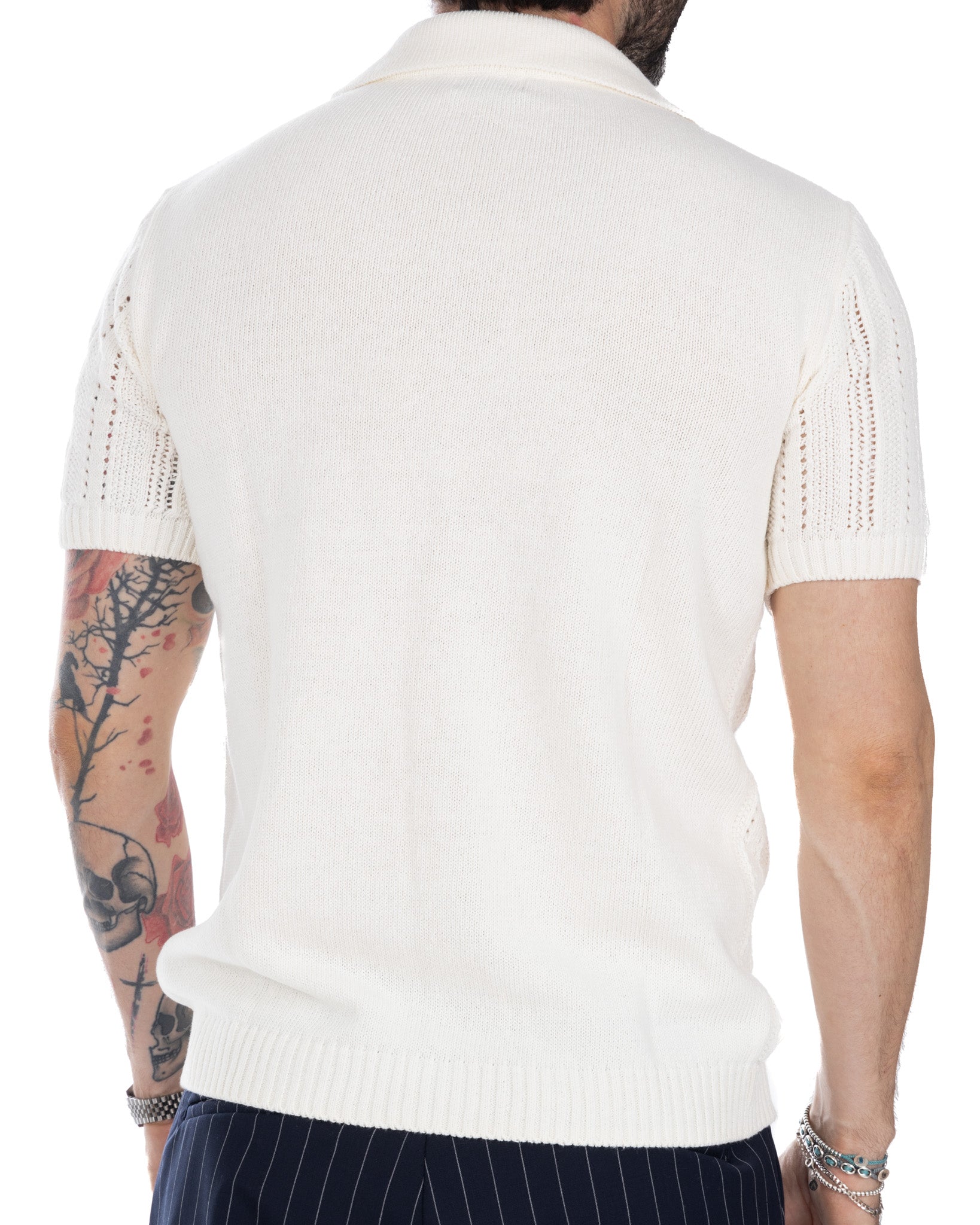 Novak - cream knitted shirt