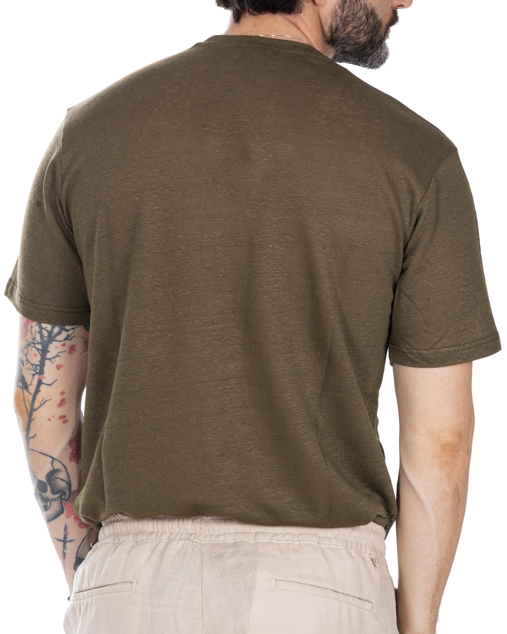 Hubert - military linen knit t-shirt