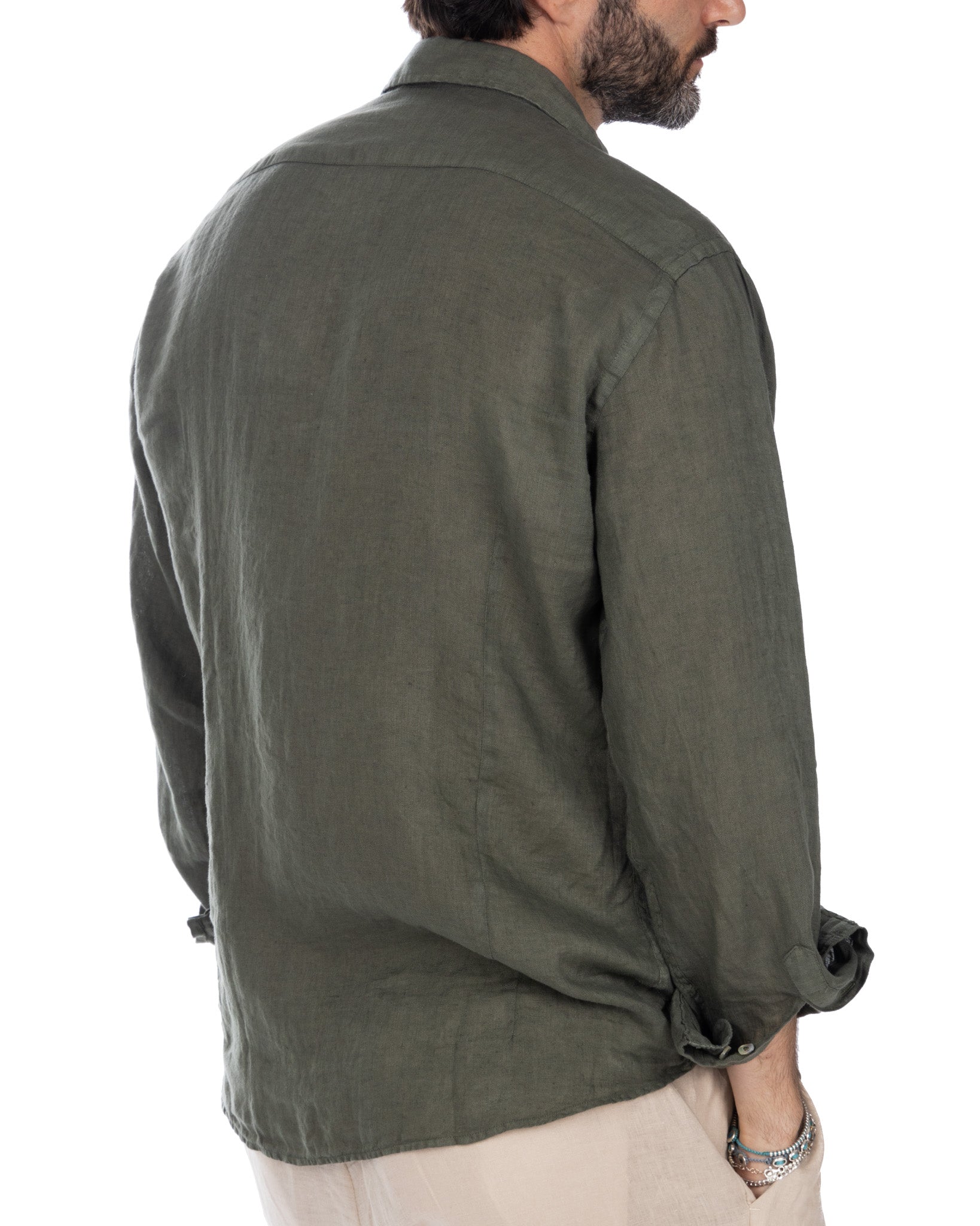 Montecarlo - shirt in pure military linen