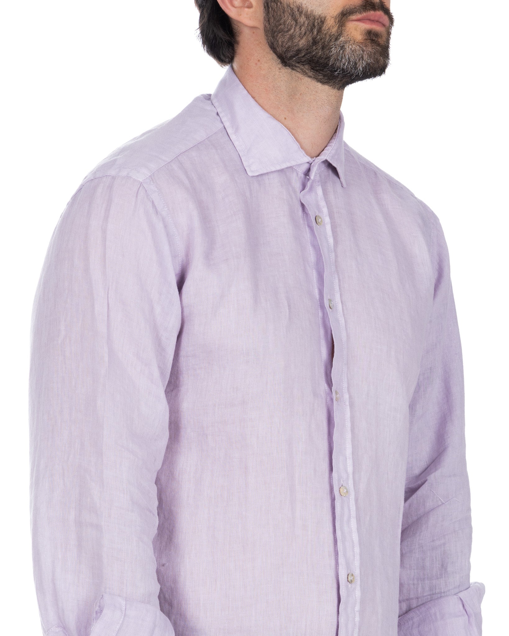 Montecarlo - chemise pur lin lilas