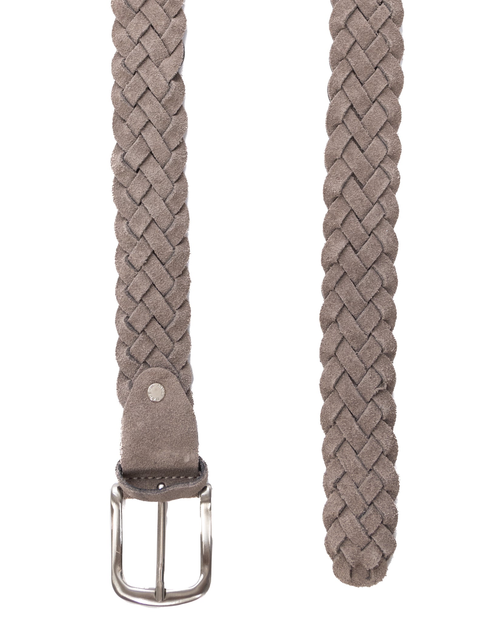 Chianti - large ceinture en daim tressé beige