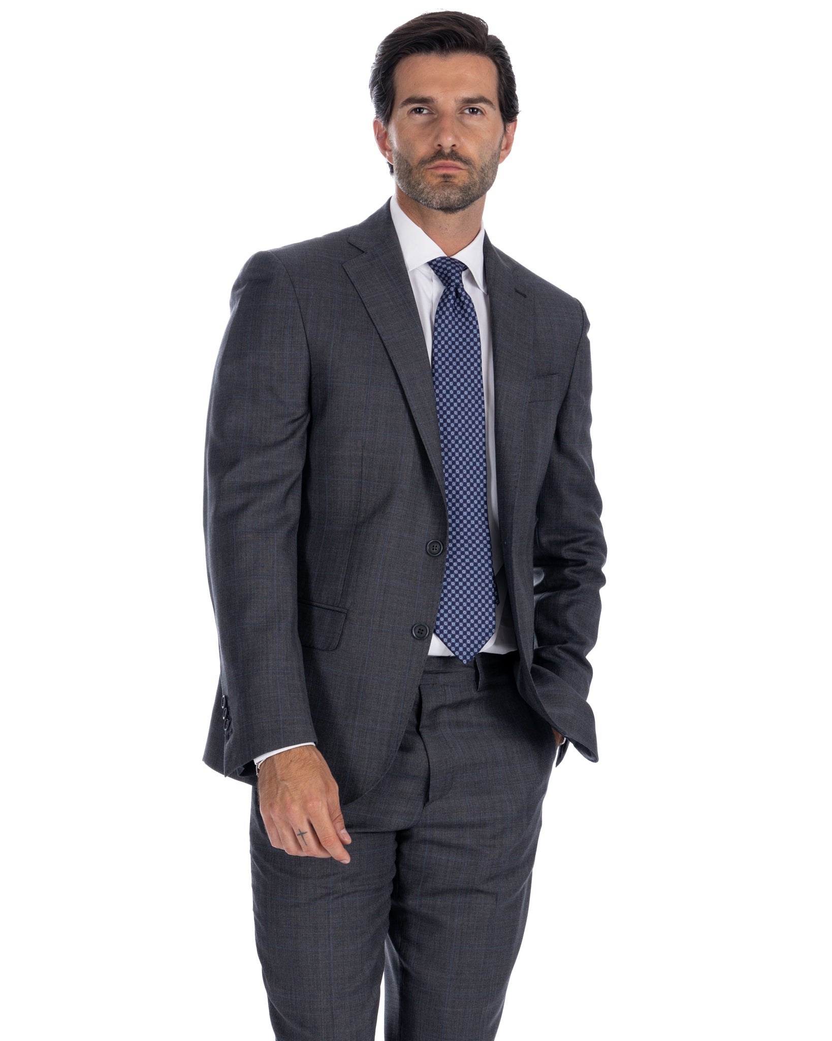 Single-breasted gray square suit - Reda