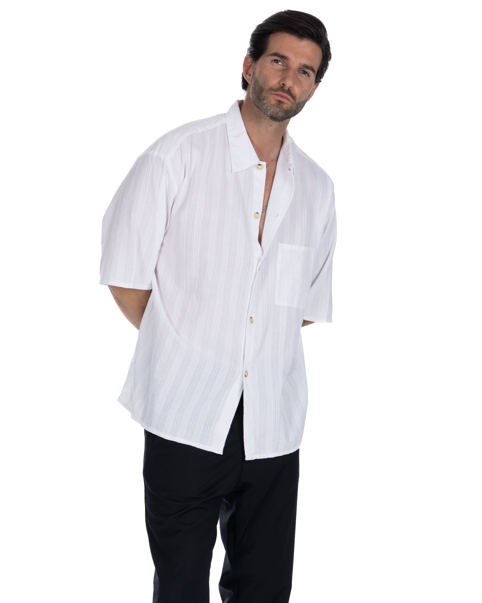 Martinique - white oversized lace shirt