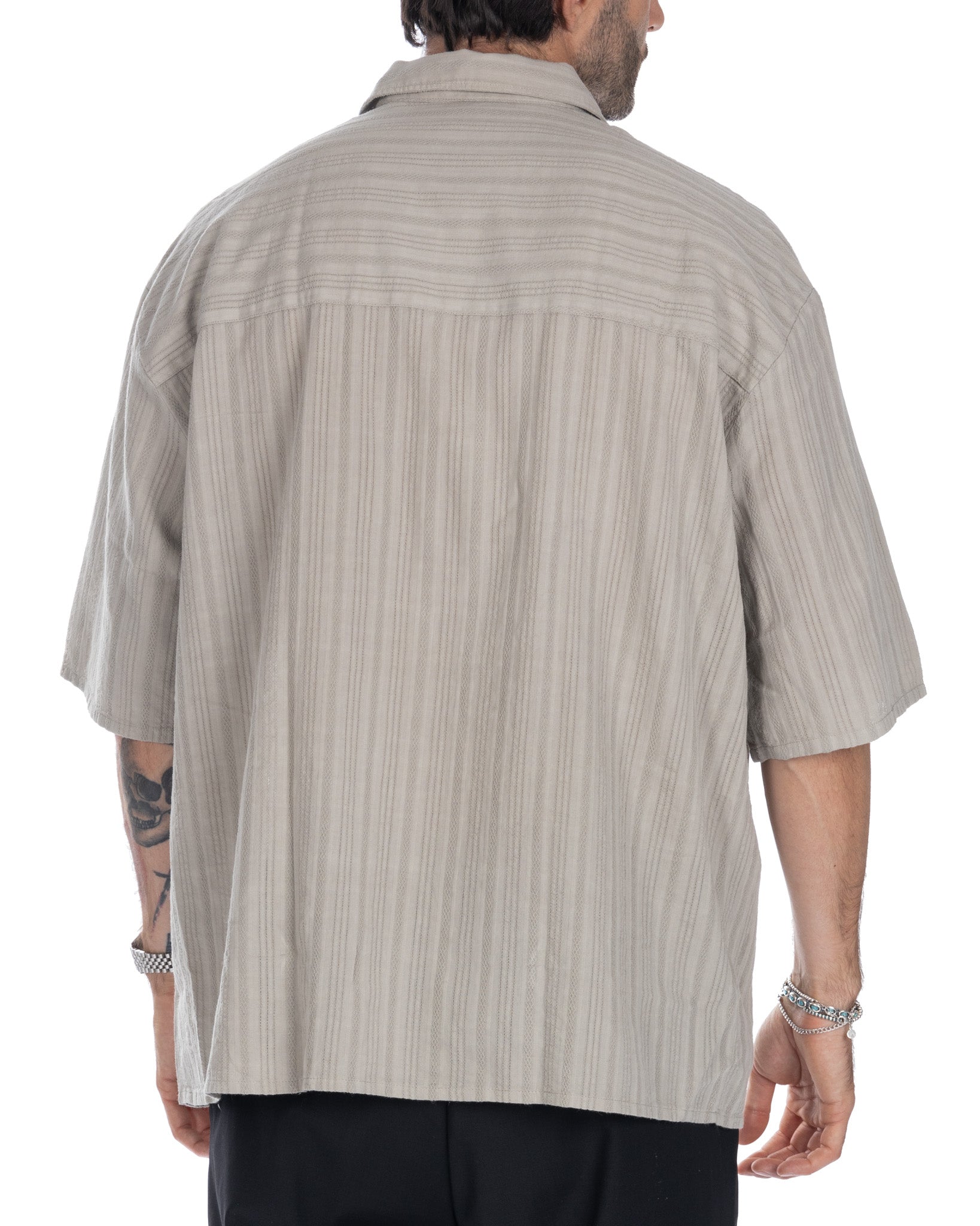 Martinique - beige oversized lace shirt