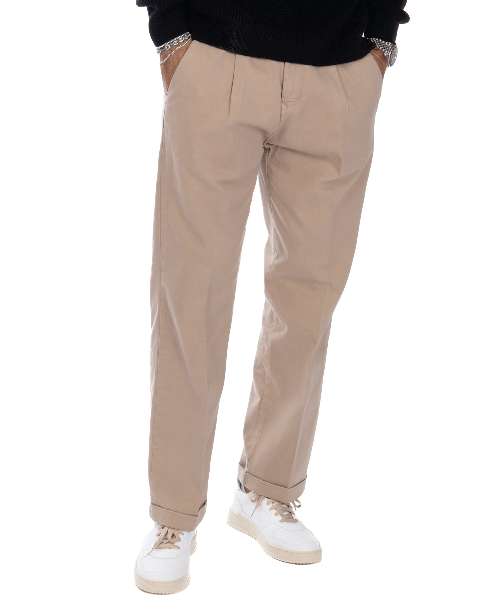 Sean - pantalon en denim bull beige