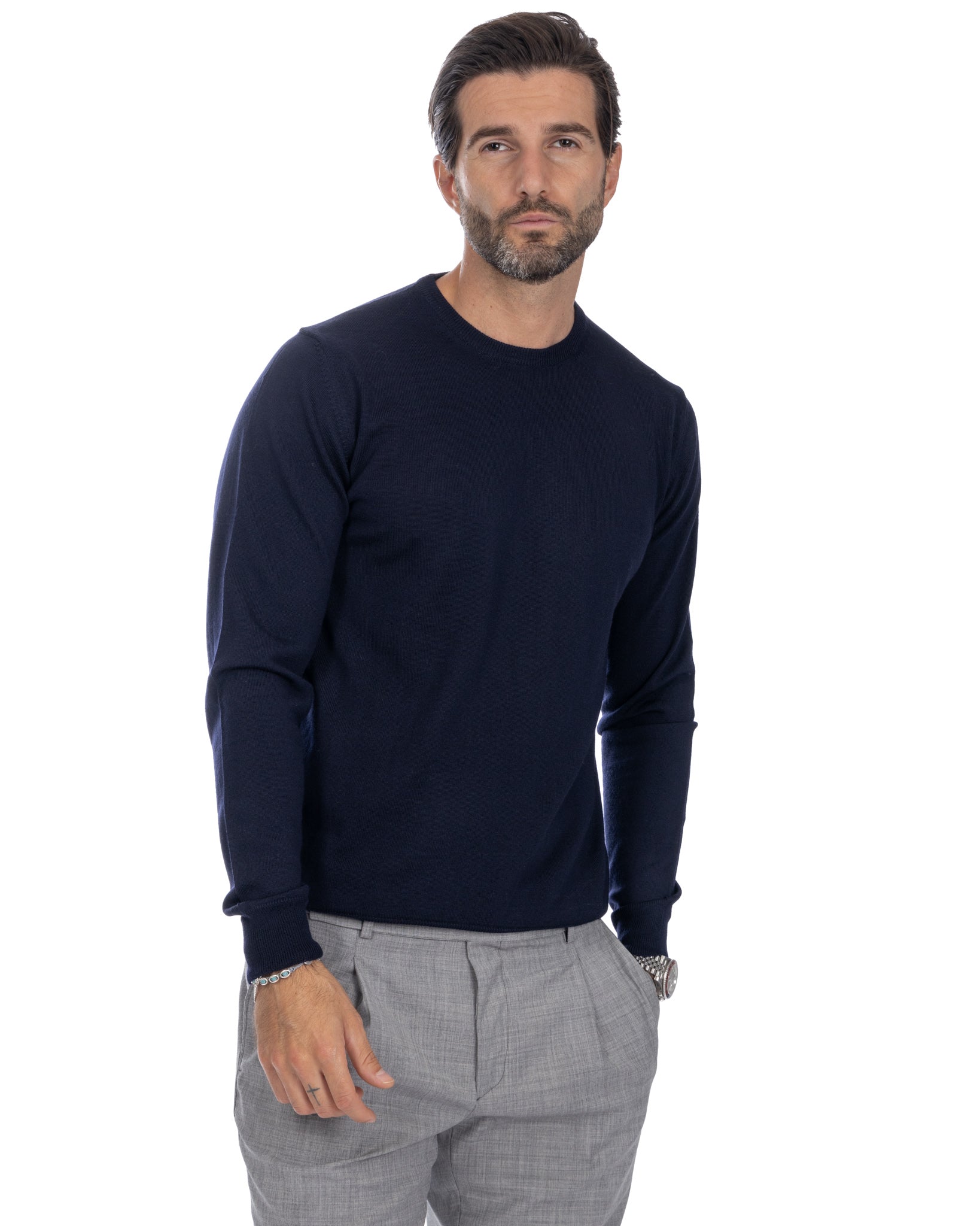 Furore - blue merino wool sweater