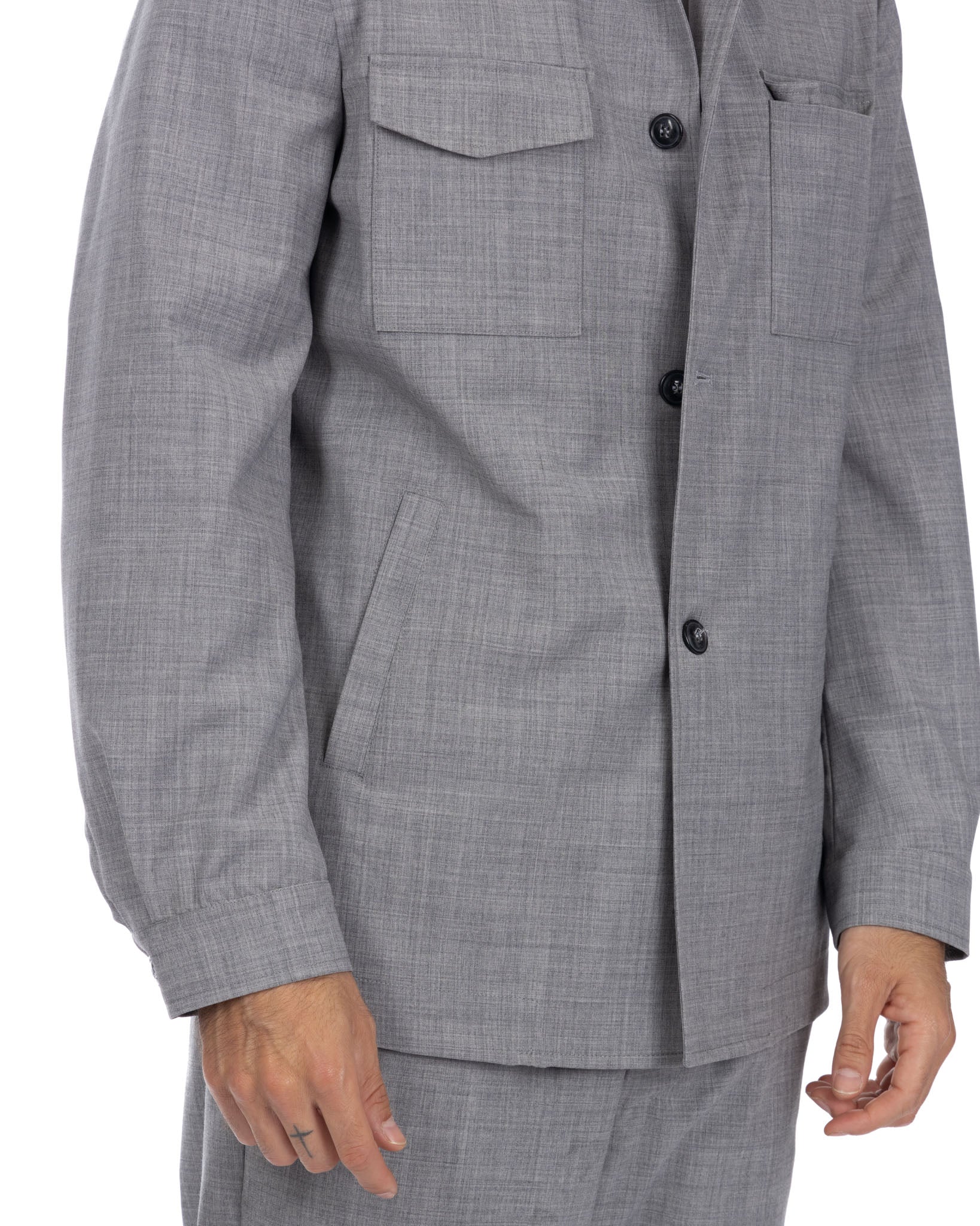 Steven - gray wool blend jacket