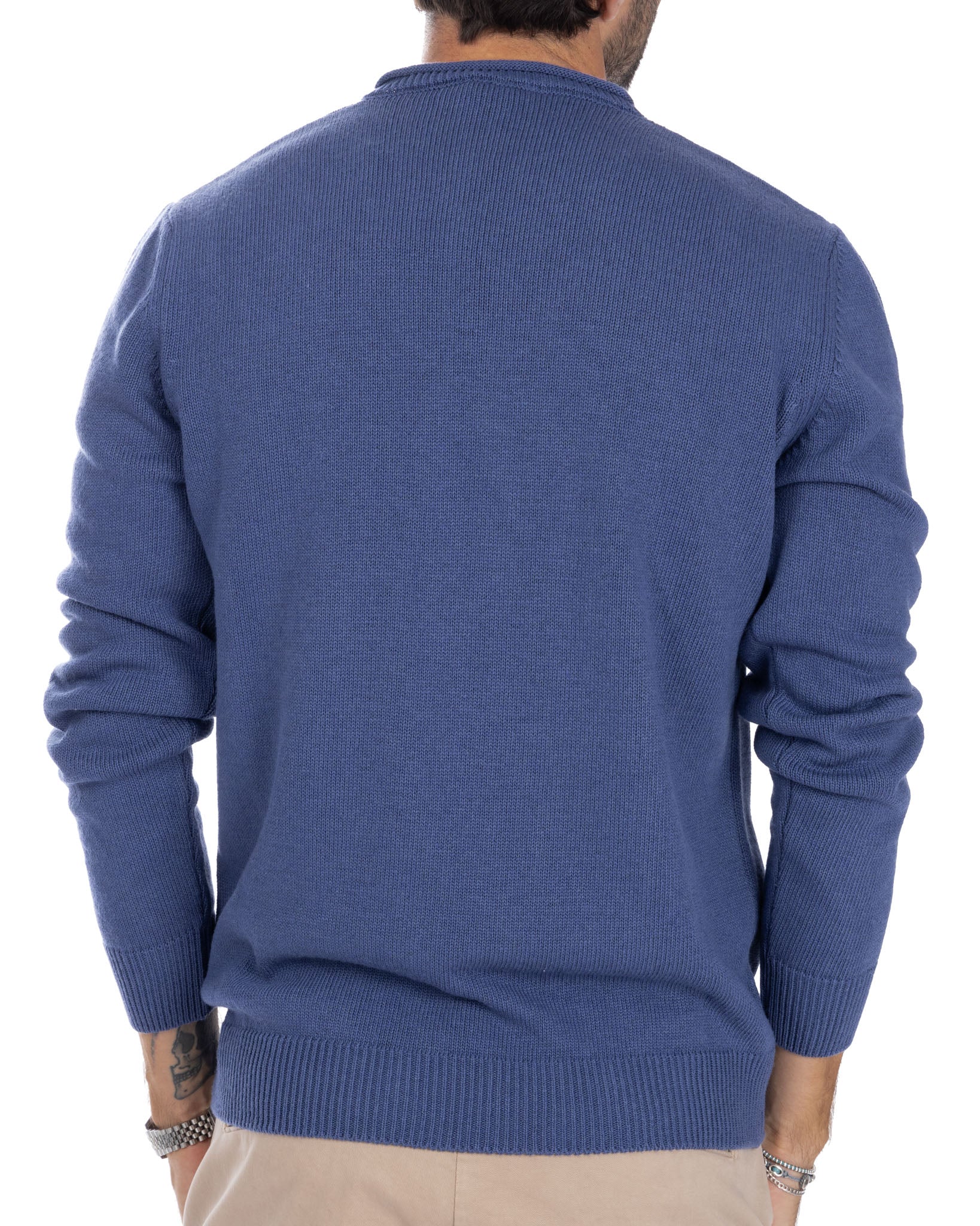 Adak - light blue crew neck sweater