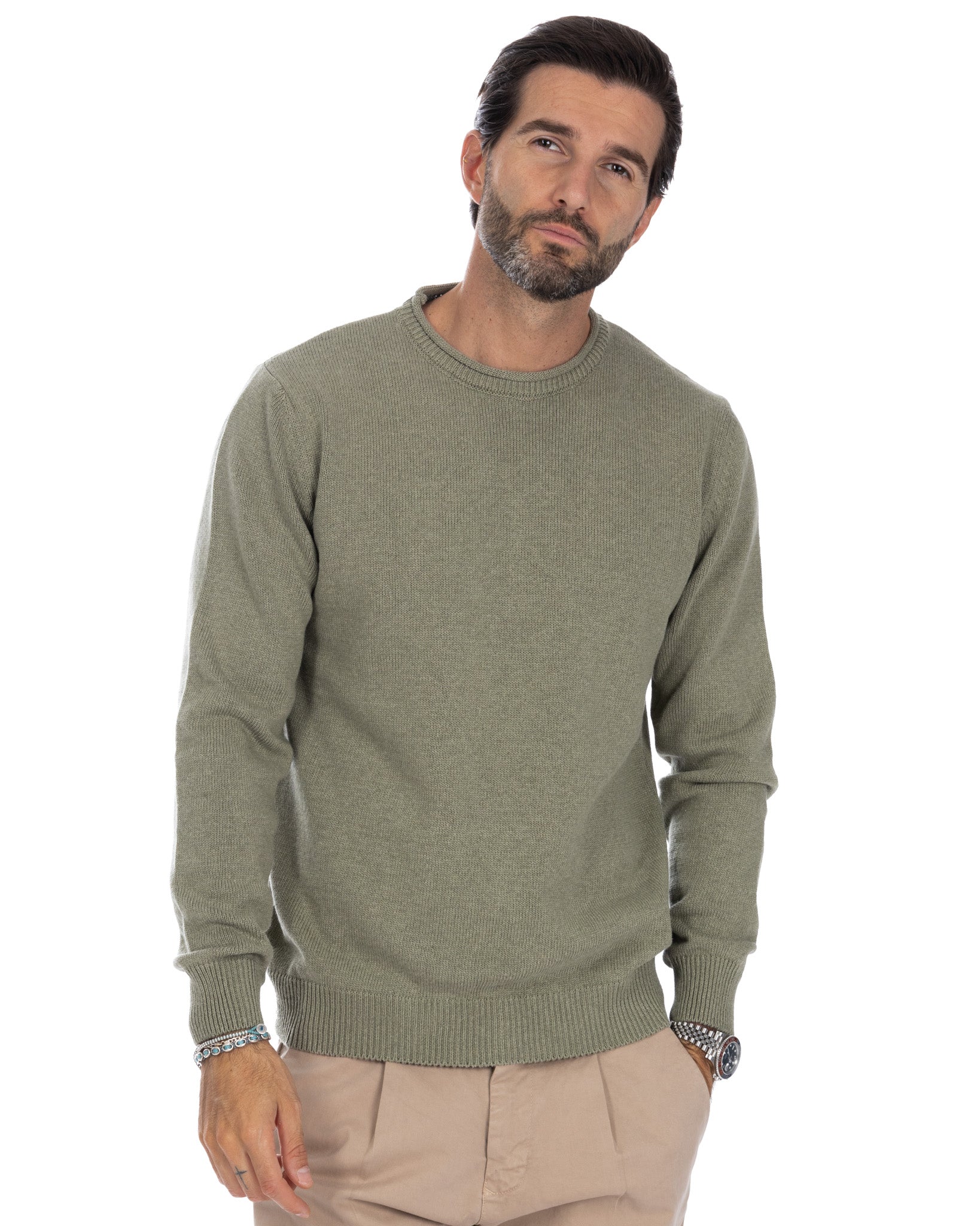 Adak - maglione girocollo militare