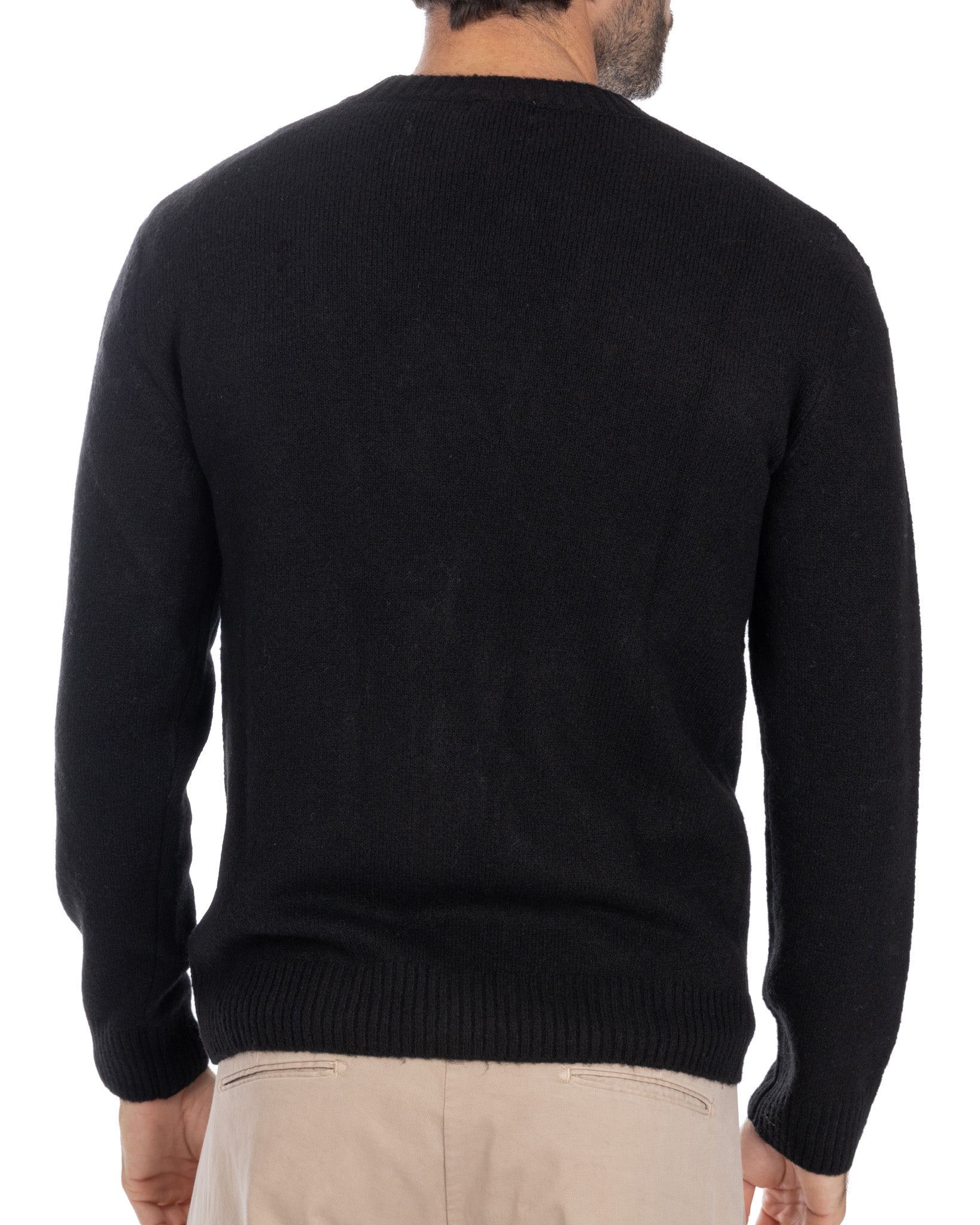 Ryan - black dropped shoulder cardigan