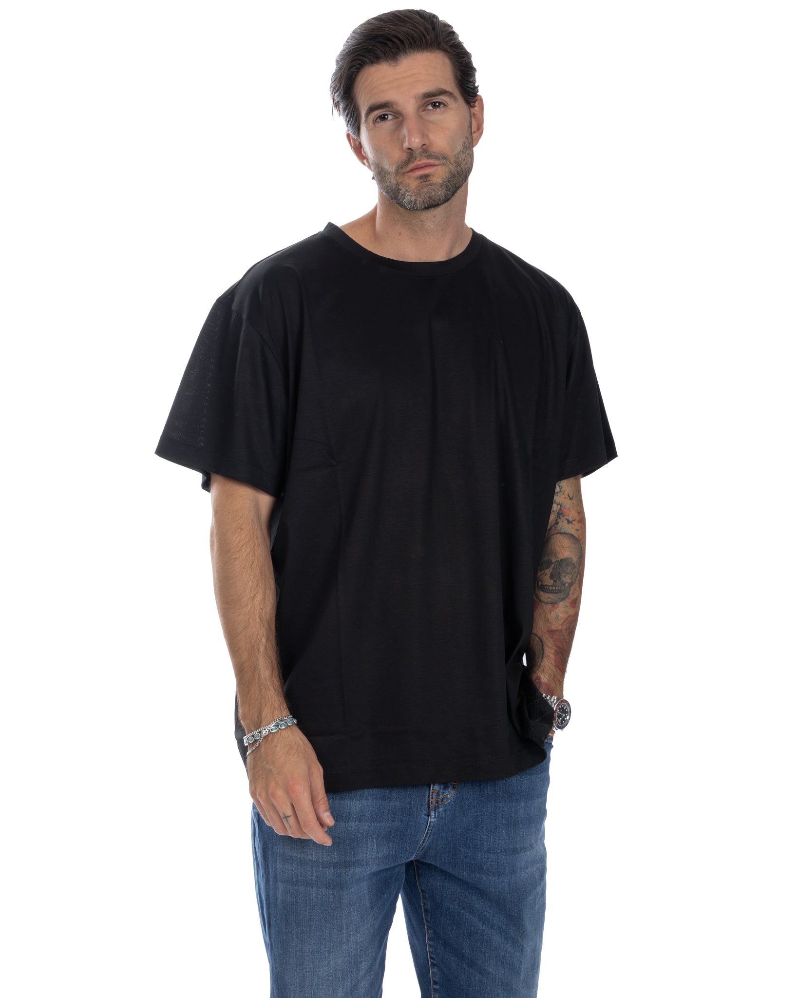 Owen - t-shirt noir oversize