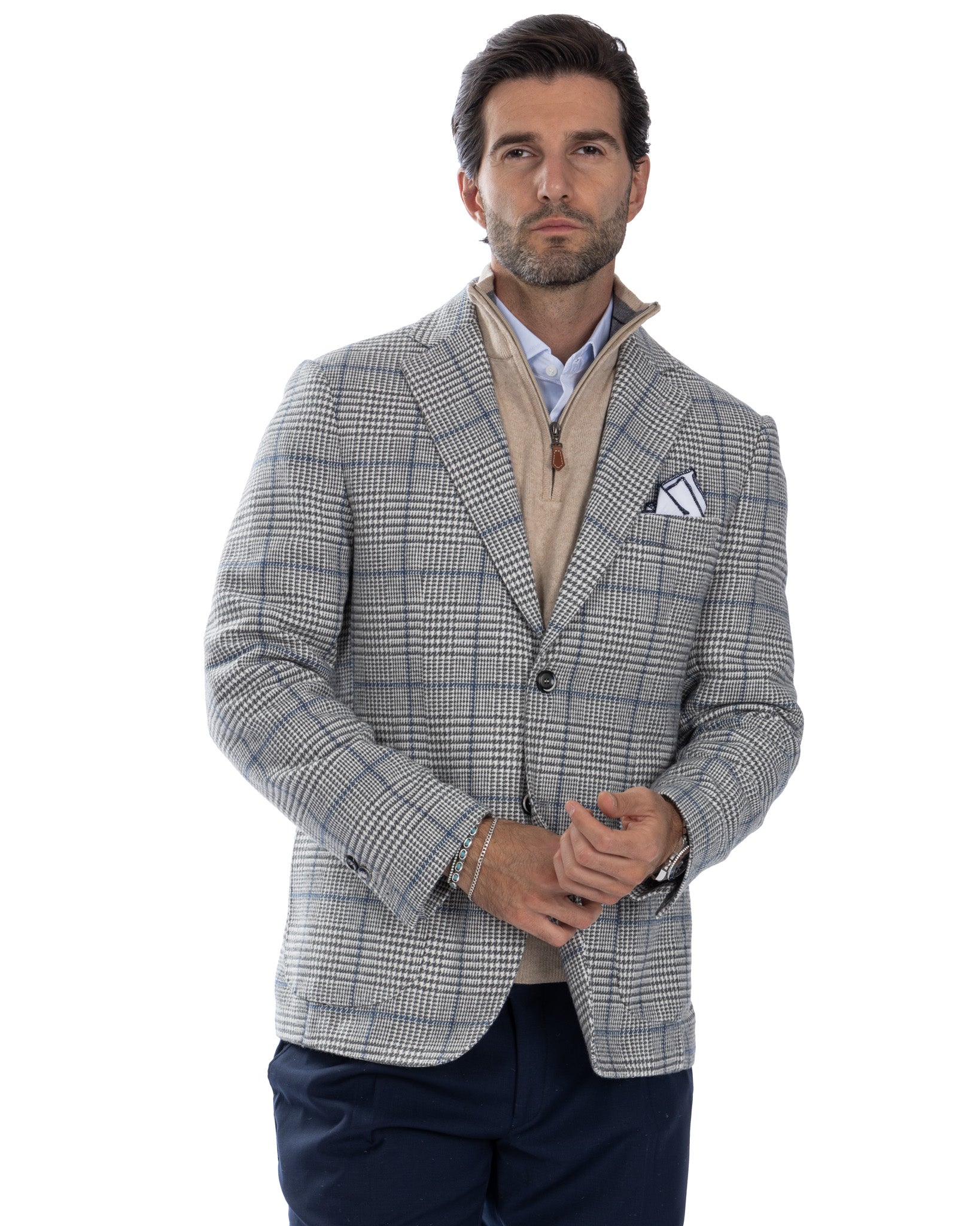 Dean - gray squared single-breasted jacket