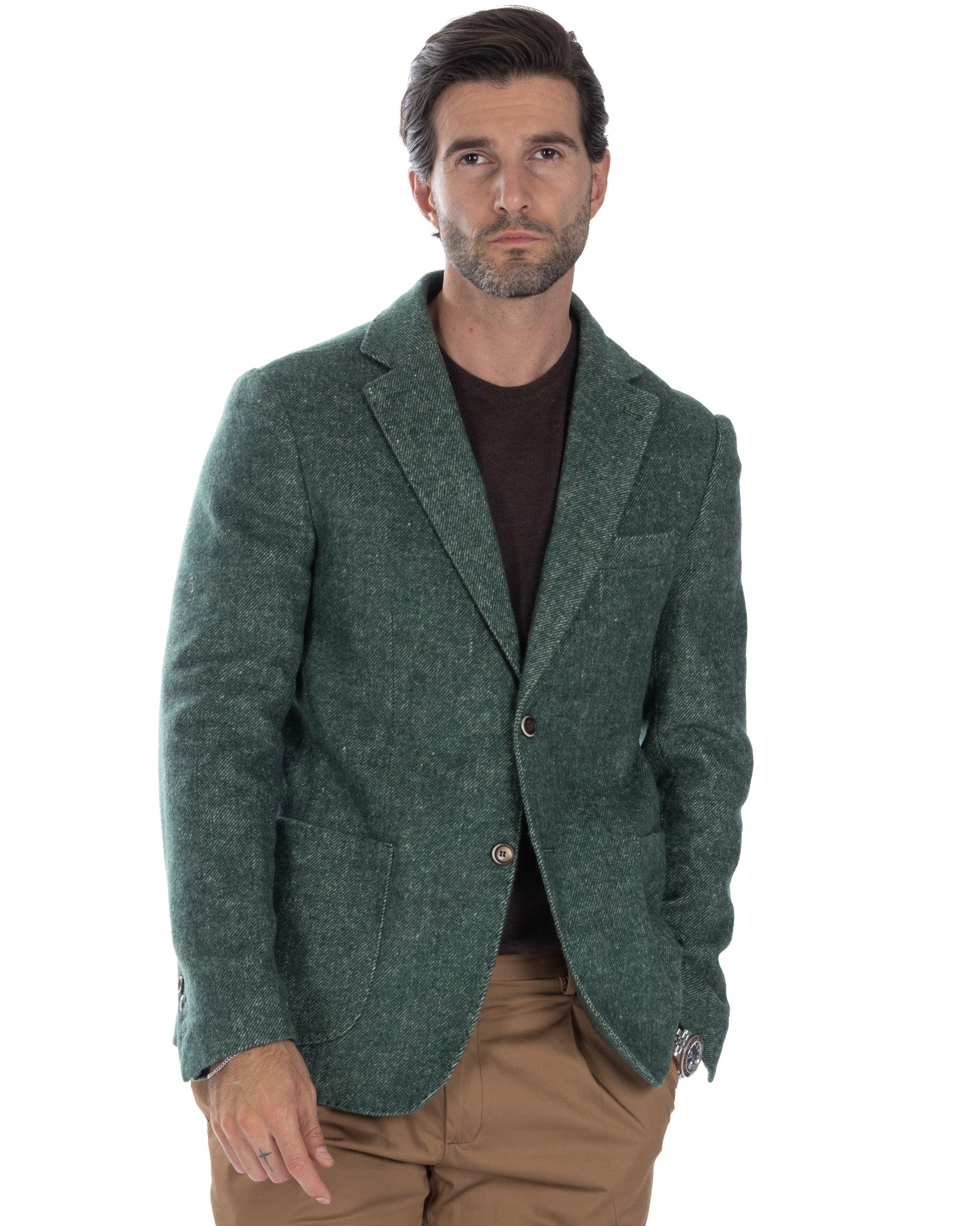 Remi - green single-breasted jacket